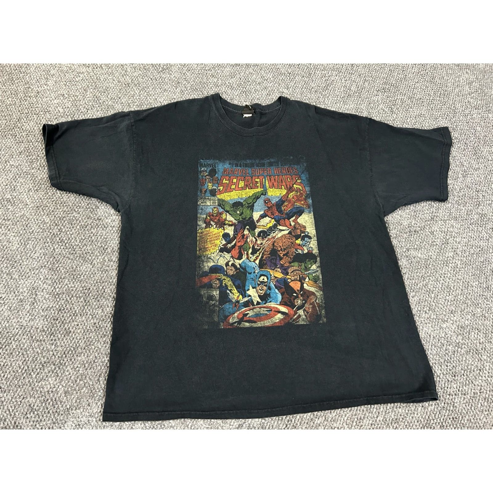 Mad Engine VINTAGE Marvel Secret Wars Shirt Mens XL Black Mad Engine Captain America Hulk Graphic Size US XL / EU 56 / 4 - 2 Thumbnail