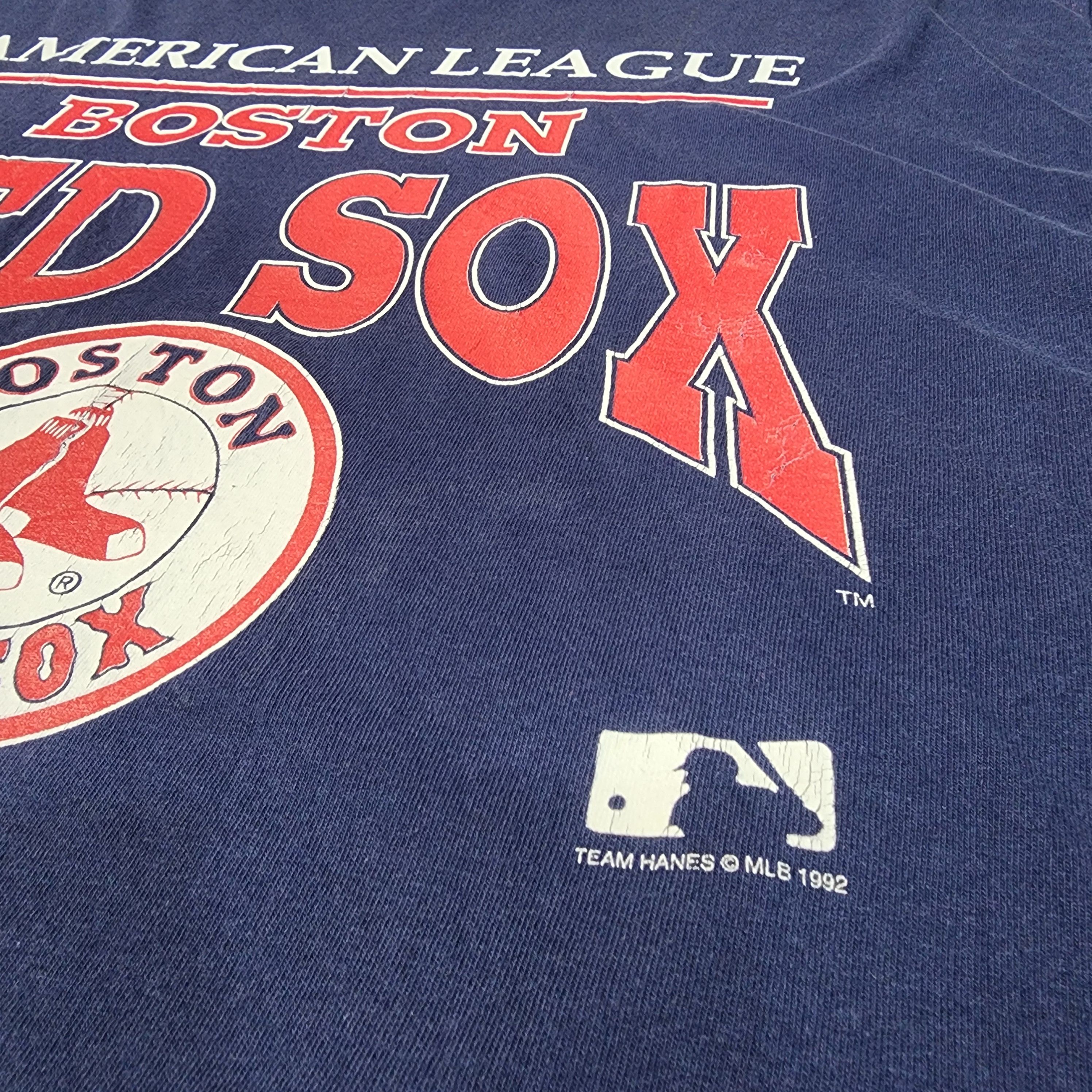 Vintage Vintage 1992 Boston Red Sox Shirt Hanes 90s MLB Tees Size US XXL / EU 58 / 5 - 4 Thumbnail
