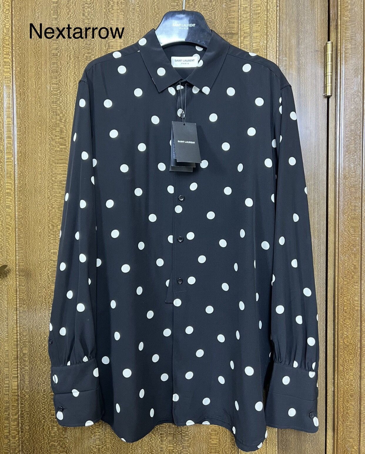 Saint Laurent Paris Saint Laurent slp21s silk polka dot shirt2412-Nextarrow Size US S / EU 44-46 / 1 - 1 Thumbnail