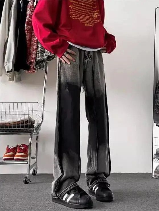 Japanese Brand Retro straight washed gradient jeans Size US 30 / EU 46 - 4 Thumbnail