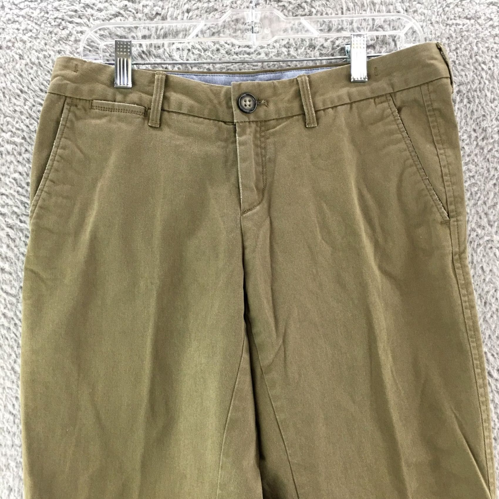 Banana Republic Banana Republic Stretch Wide-Leg Weekend Chino Pants Womens 4 Green Zip Regular Length Inseam 31.5in Classic Comfort Pockets Satin? (not allowed) Size 27" / US 4 / IT 40 - 2 Thumbnail