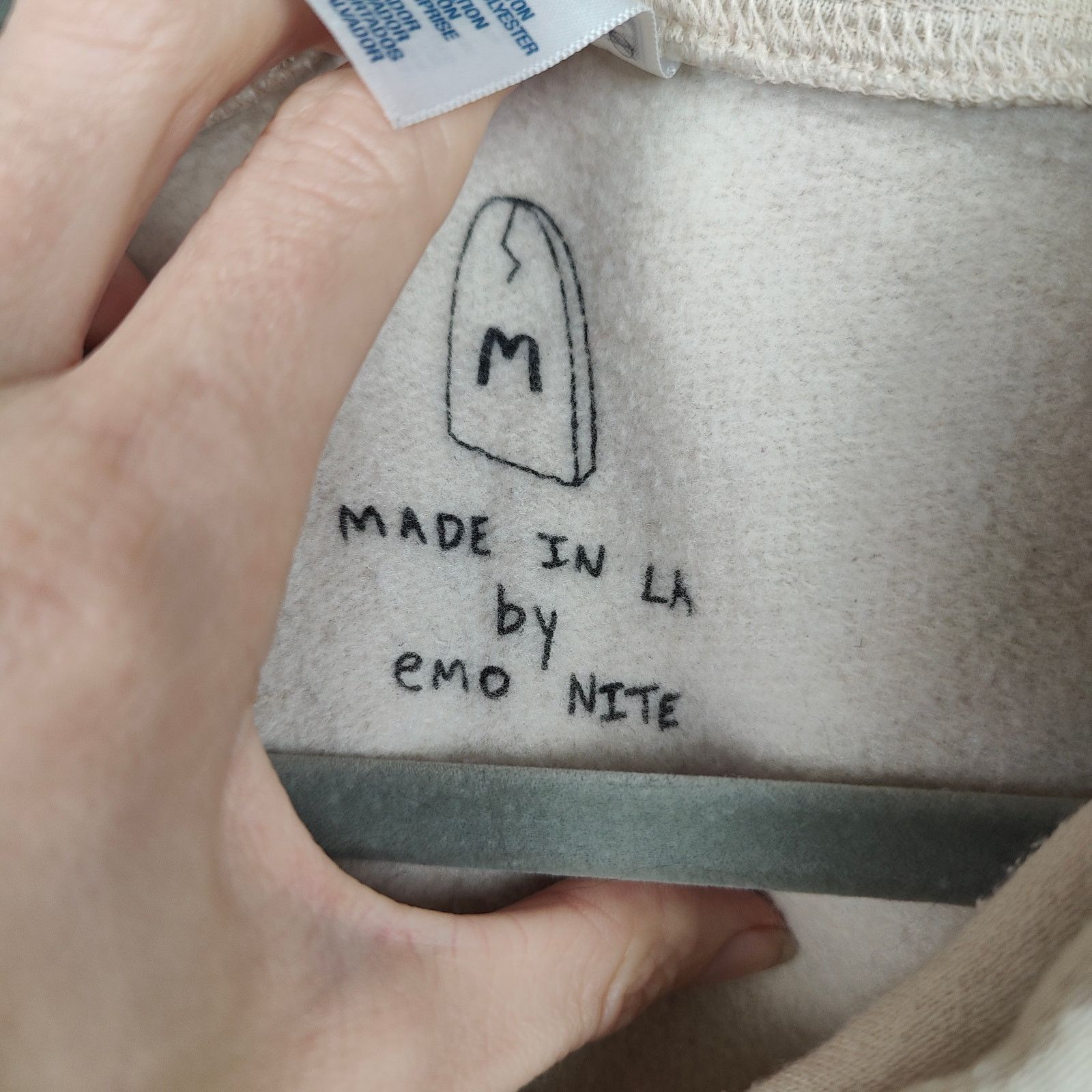 Other Emo Nite Sweatshirt Size Medium Tan Emo EDM Tombstone Size US M / EU 48-50 / 2 - 9 Thumbnail