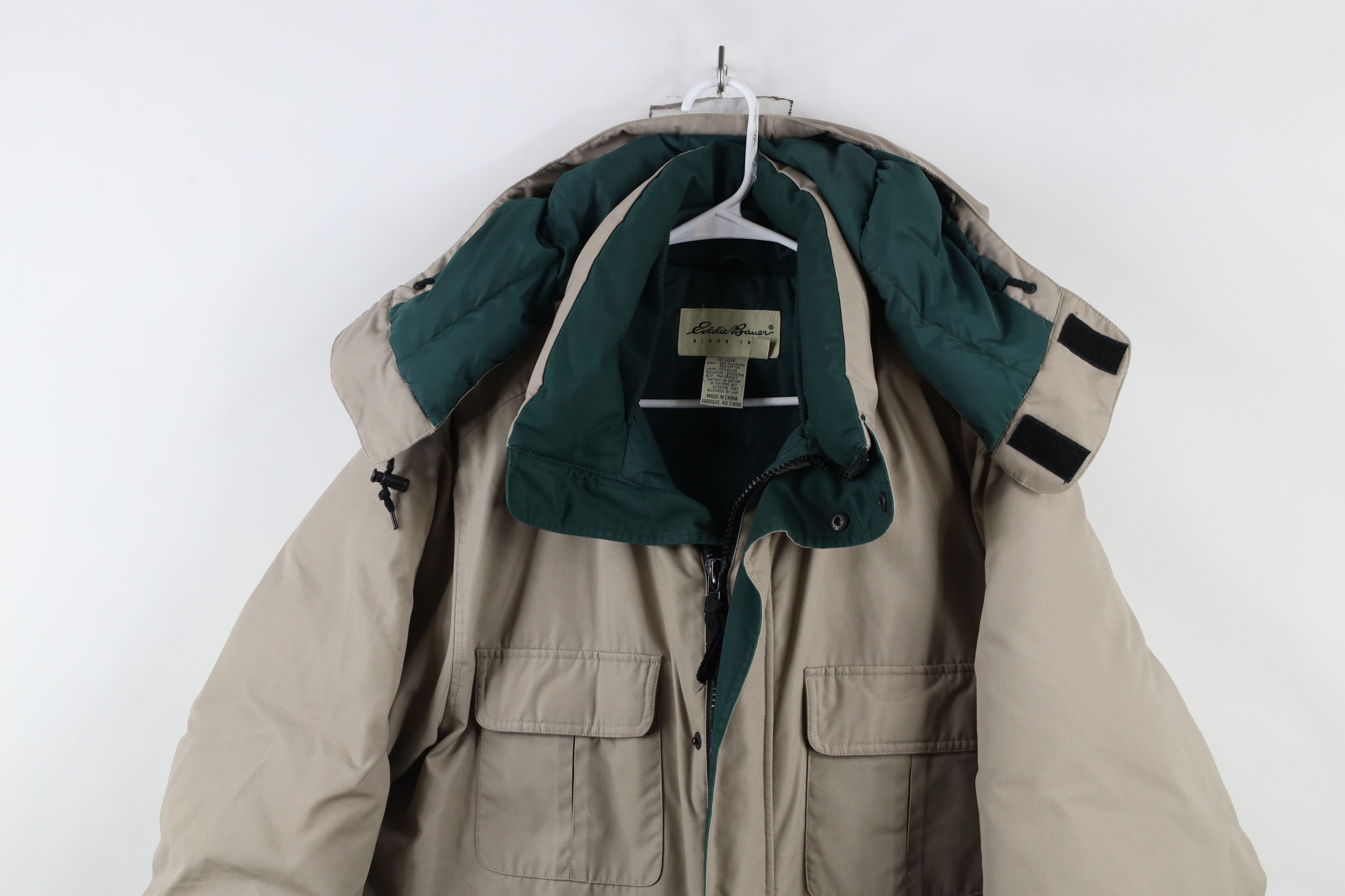 Eddie Bauer × Vintage Vintage 90s Eddie Bauer Line Duck Down Hooded Puffer Jacket Size US L / EU 52-54 / 3 - 2 Thumbnail