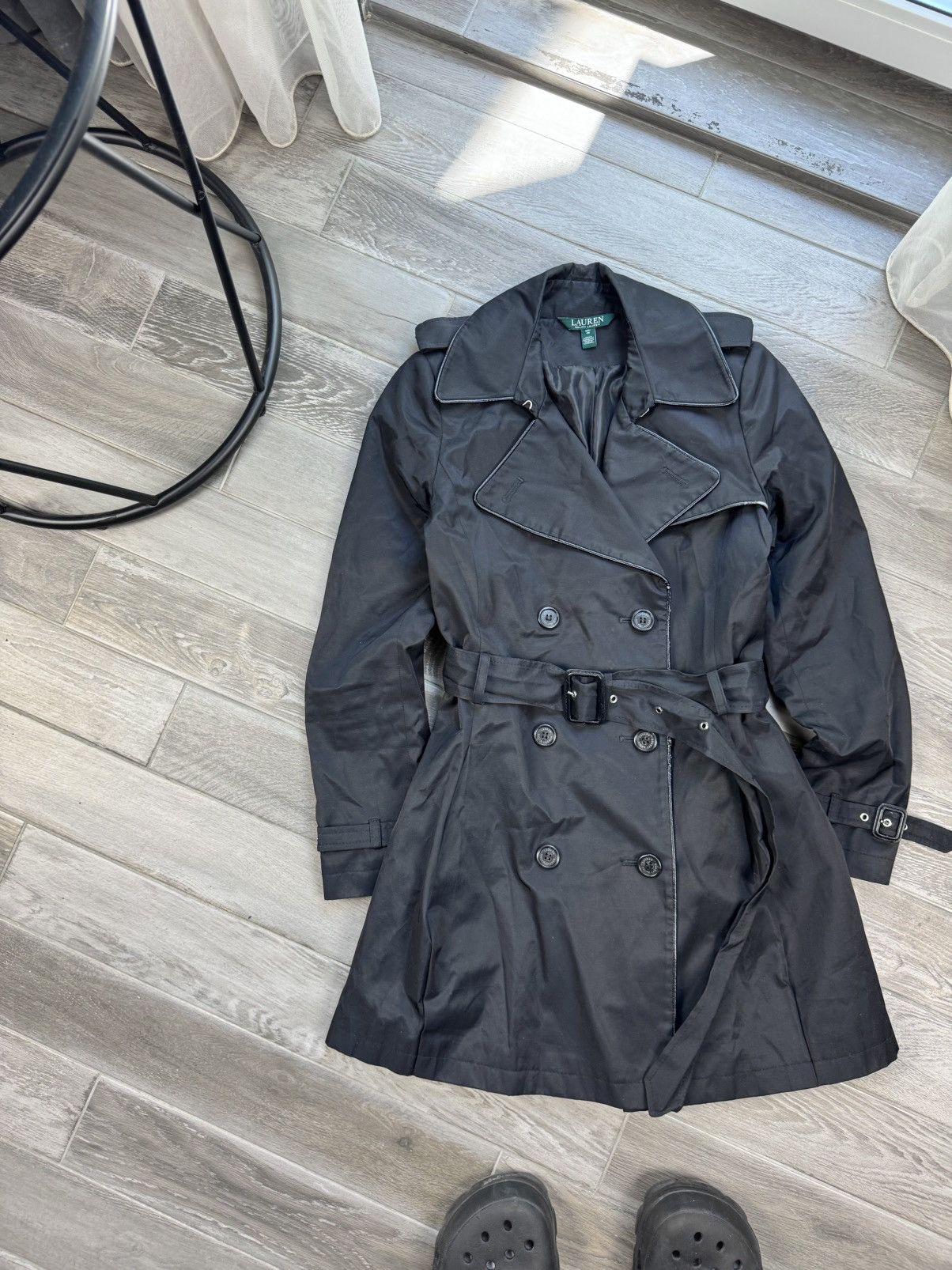 Lauren Ralph Lauren Lauren Ralph Lauren Black Trench Coat Jacket Size S / US 4 / IT 40 - 3 Thumbnail
