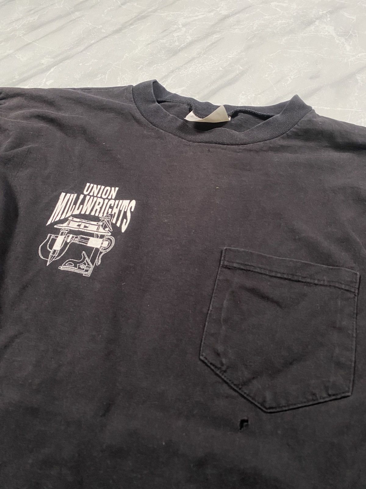 Other Vintage 00s Union Millw Rights Co Distressed Longsleeve Size US L / EU 52-54 / 3 - 8 Thumbnail