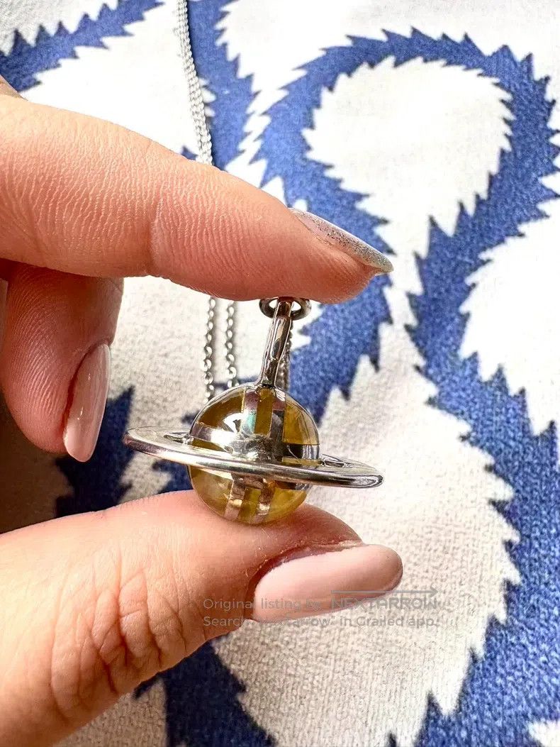 Vivienne Westwood Vivienne Westwood Jelly yellow Orb Saturn necklace Size ONE SIZE - 2 Thumbnail