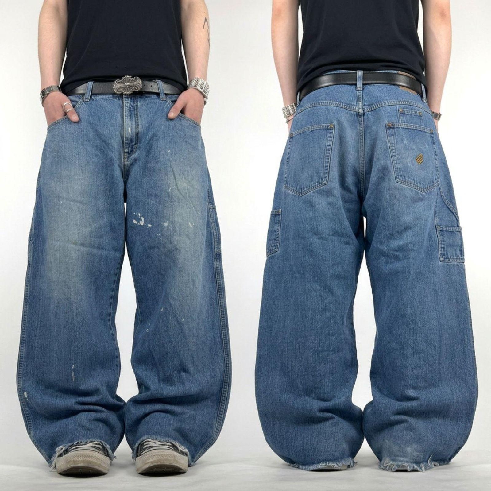 JNCO × Rocawear × Vintage Vintage y2k rocawear faded distressed baggy wide leg jeans Size US 38 / EU 54 - 1 Thumbnail