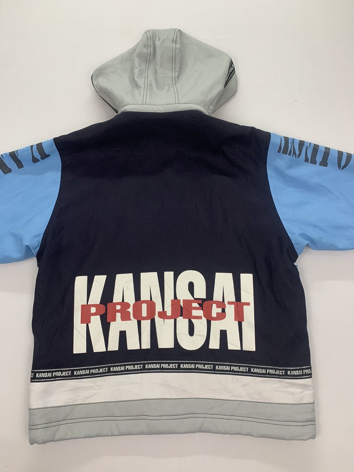 Japanese Brand × Kansai Yamamoto Rare!! Vintage 90s Kansai Project Block Colour Bomber Jacket Size US M / EU 48-50 / 2 - 12 Thumbnail