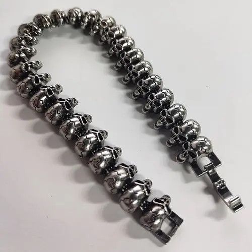 Jewelry Hand Punk Skull Chain Bracelet Size ONE SIZE - 3 Thumbnail