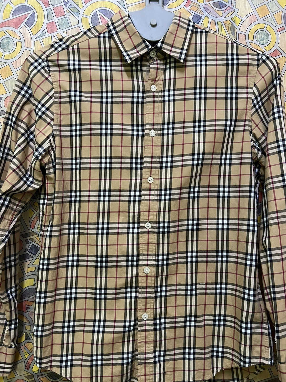 Burberry Burberry Somerton Nova Check Long Sleeve Shirt Men's Small Size US M / EU 48-50 / 2 - 18 Thumbnail