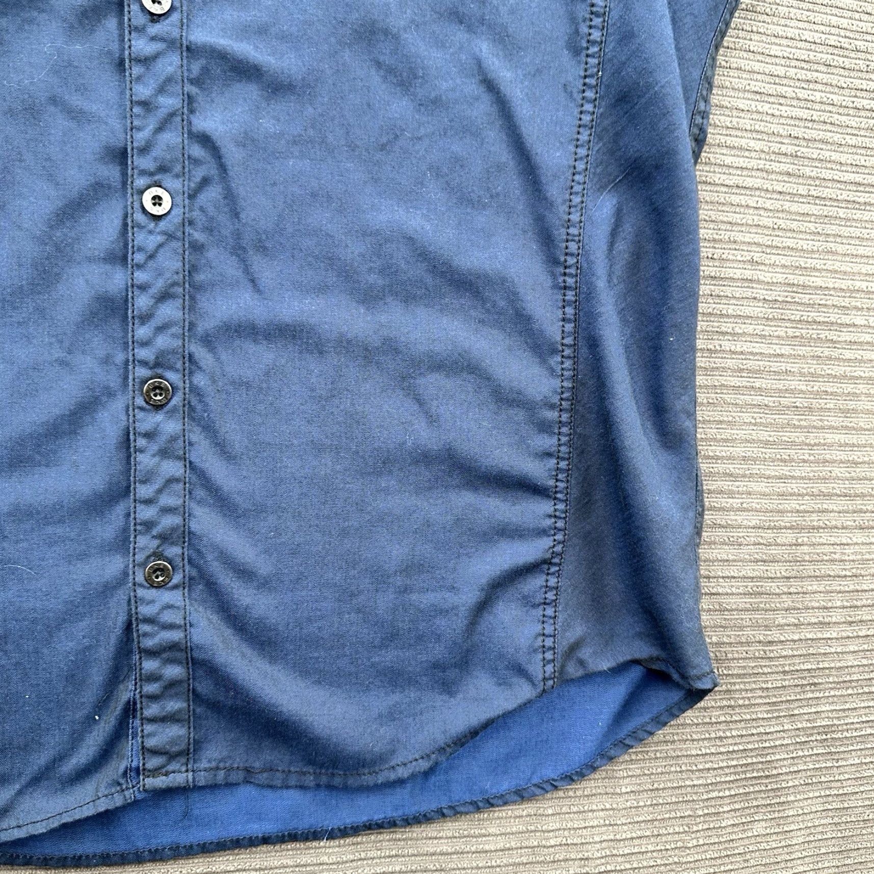 BKE BKE Athletic Fit Shirt Men XL Blue Cotton Long Sleeve Button Up Western Size US XL / EU 56 / 4 - 7 Thumbnail