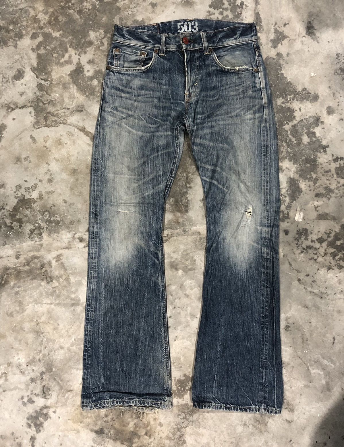 Edwin Flare ‼️ Megarare 503 Edwin Denim Jeans Size US 31 - 2 Thumbnail