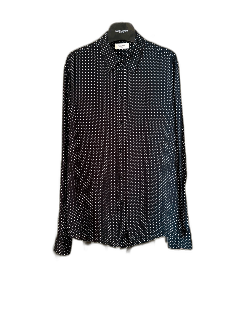 Celine celine 23ss black polka dot shirt Size US S / EU 44-46 / 1 - 1 Thumbnail