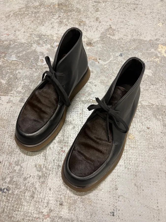 Giorgio Armani Giorgio Armani Black Leather Pony Hair Boots Size US 8.5 / EU 41-42 - 3 Thumbnail
