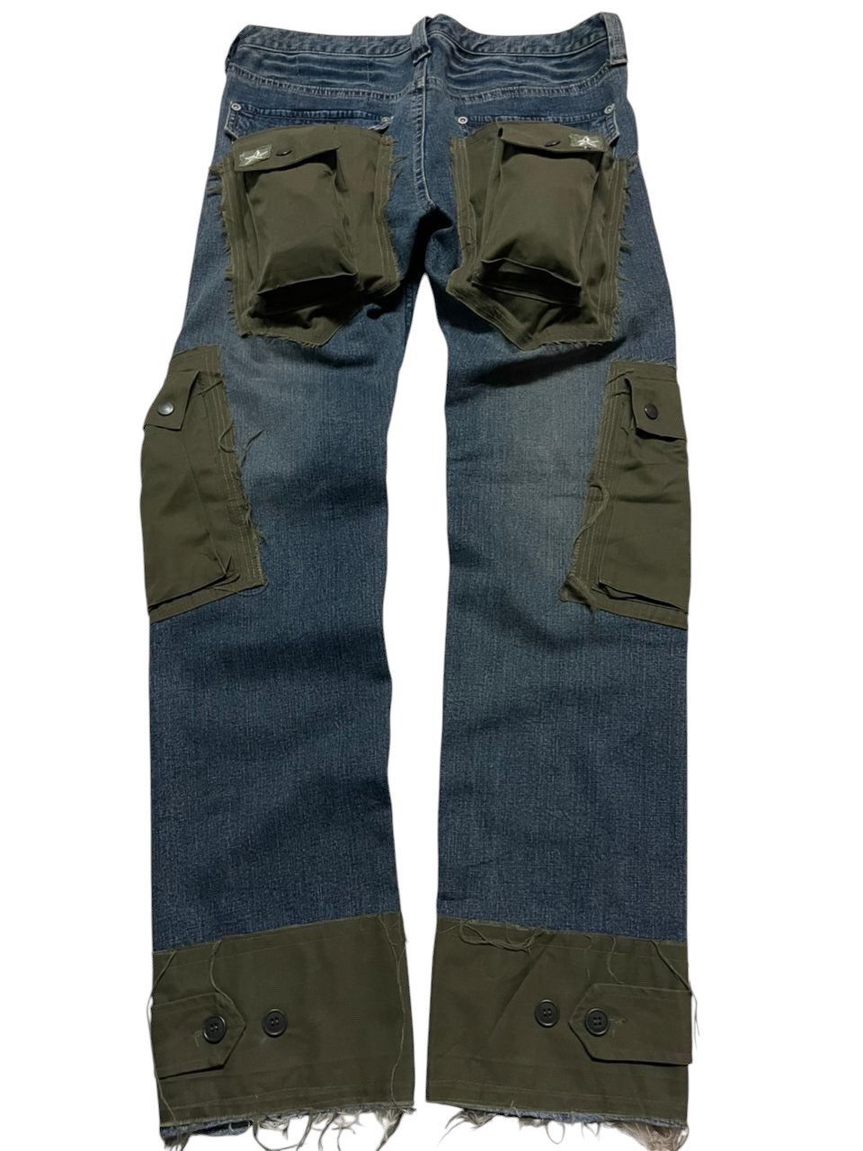 Undercover INSANE💥XIIIth TYPE-P1 RARE DENIM CARGO 3D POCKET SPLIT Size US 33 - 2 Thumbnail