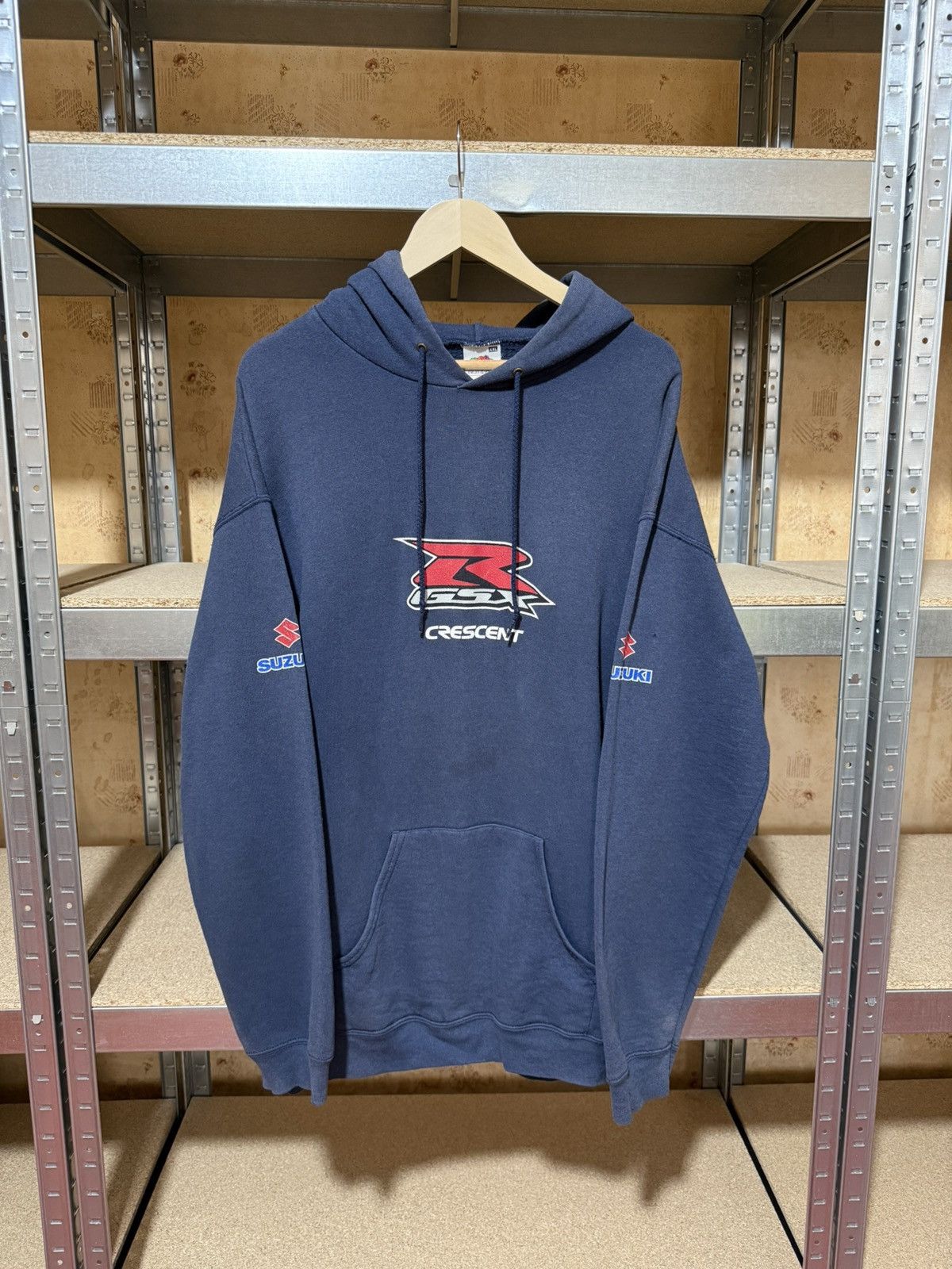 Vintage Vintage 2000’s Suzuki GSX Crescent Racing Moto Hoodie Size US XXL / EU 58 / 5 - 1 Thumbnail