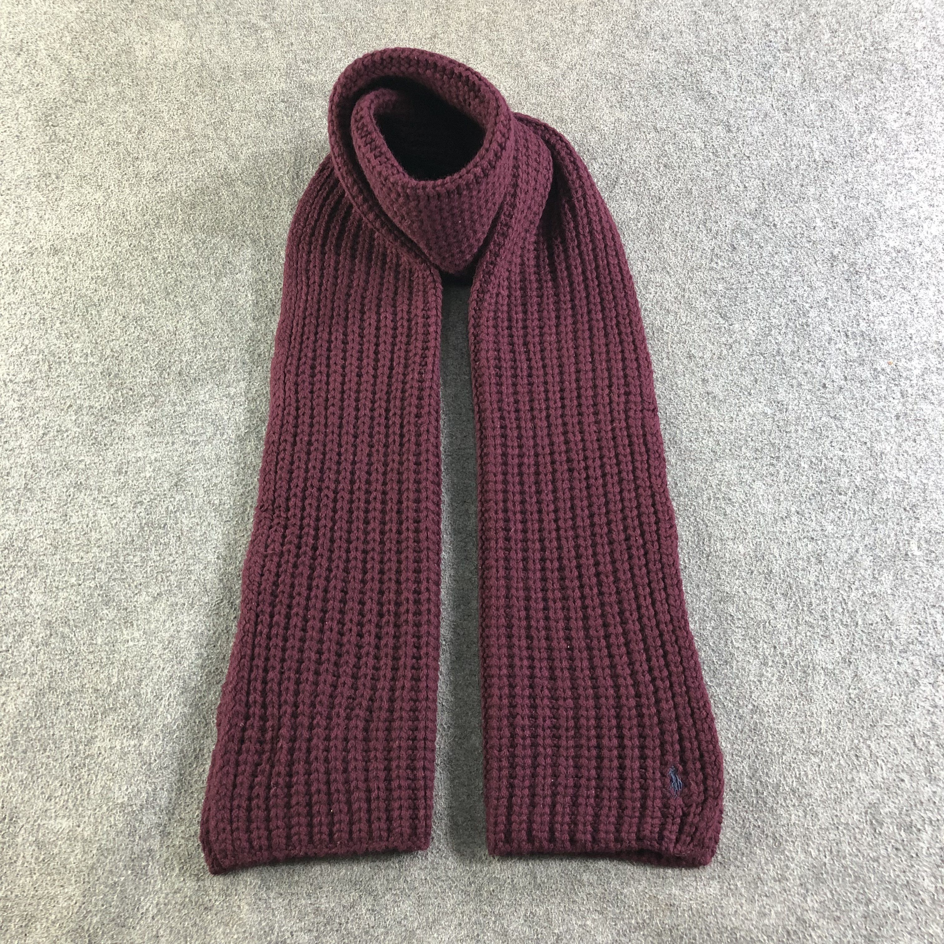 Polo Ralph Lauren Polo Ralph Lauren Knit Wool Scarf Muffler V1856 Size ONE SIZE - 1 Thumbnail