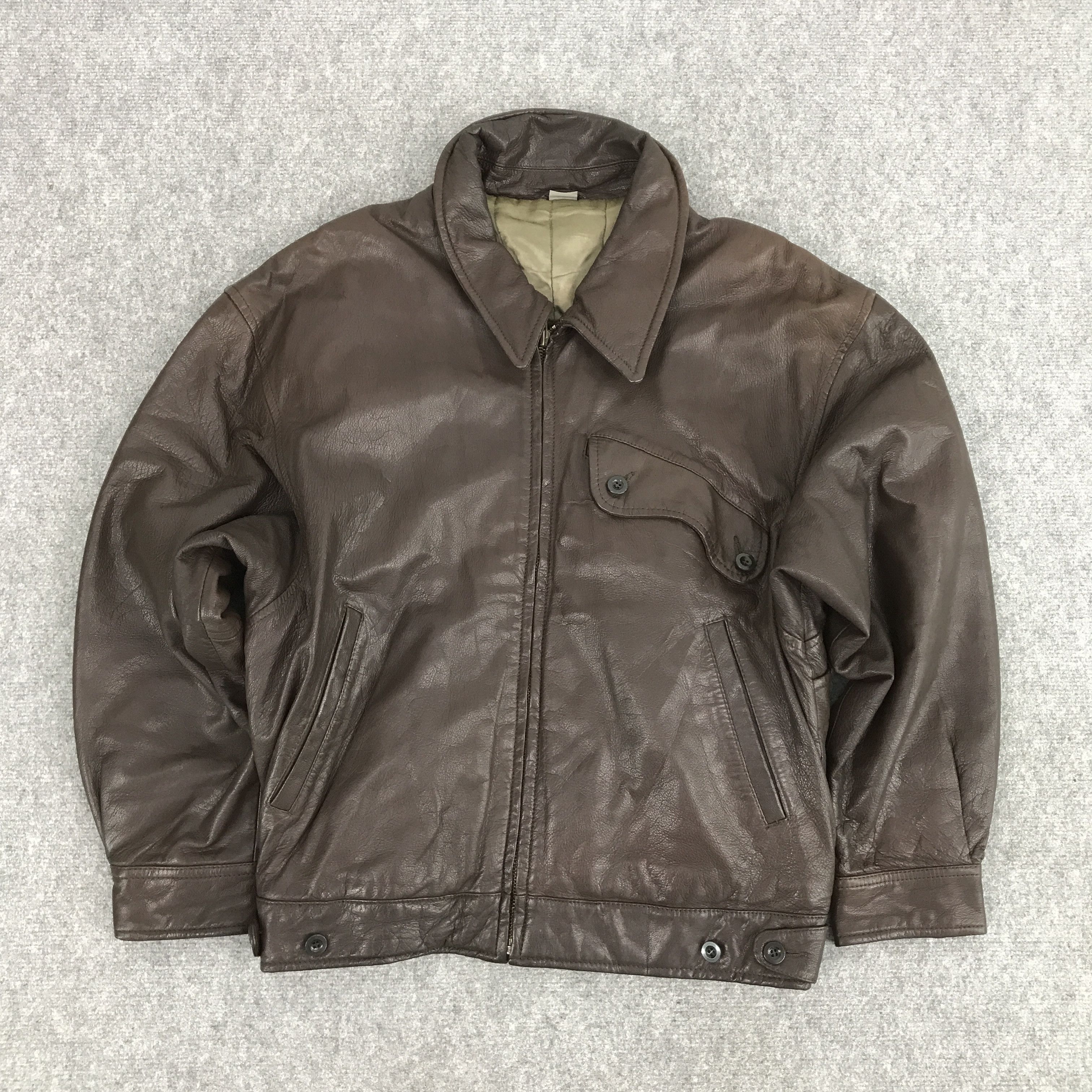 Japanese Brand VTG JAPAN INTERMEZZO LEATHER BROWN JACKET Size US L / EU 52-54 / 3 - 1 Thumbnail