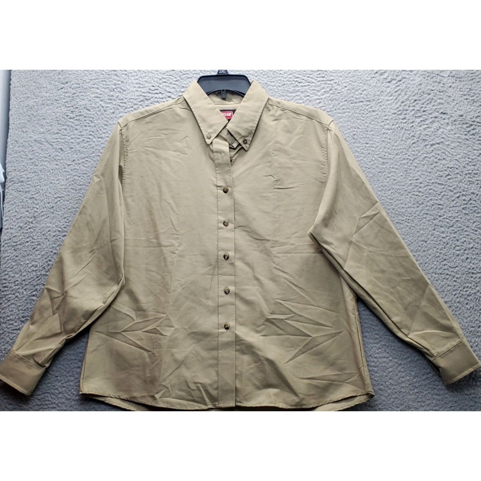 Red Kap Red Kap Woman Size 18 Brown 1923 Workwear Shirt Long Sleeve Collared Button Down Shirt Size XXL / US 16-18 / IT 52-54 - 2 Thumbnail