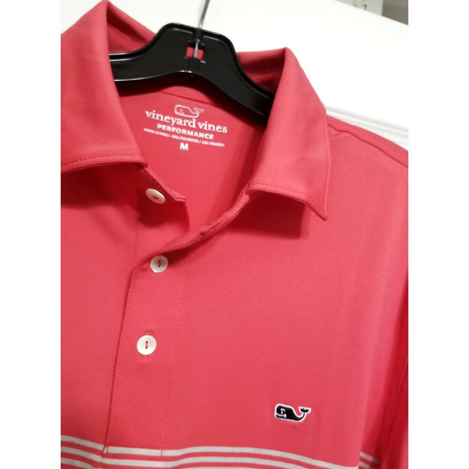 Vineyard Vines Vineyard Vines Performance Polo shirt golf dry fit Men M Multicolor Stripe Pattern Short Sleeve Button Collared Neckline 21.5 chest 29 length Size US M / EU 48-50 / 2 - 2 Thumbnail