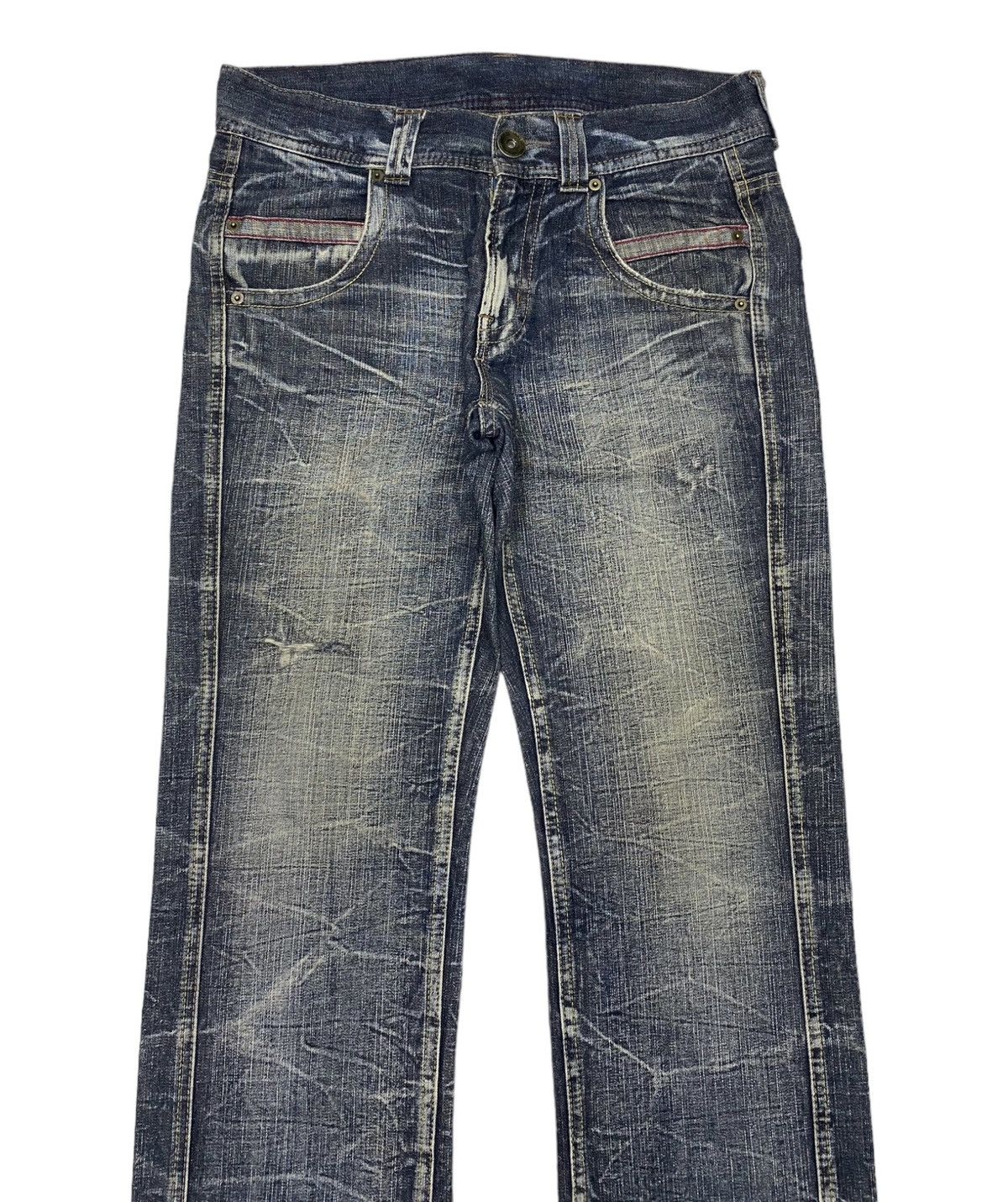 If Six Was Nine 🔥VINTAGE JAPANESE REAL VINTAGE DISTRESSED DENIM JEANS Size US 33 - 4 Thumbnail