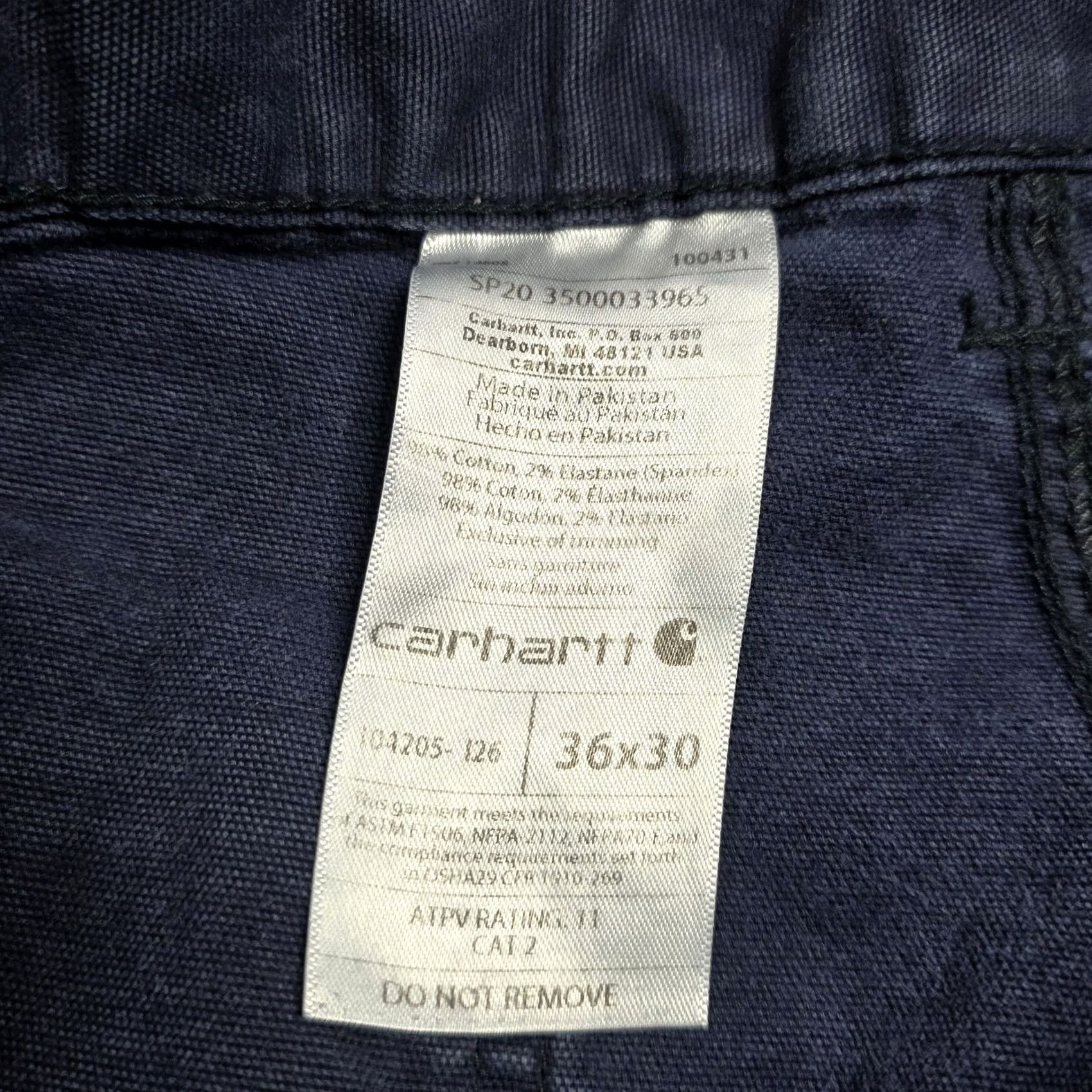 Carhartt Carhartt Cargo FR Distressed Painters Cargo Pants Mens 34 x 29 Flame Resistant Blue Size US 34 / EU 50 - 5 Thumbnail