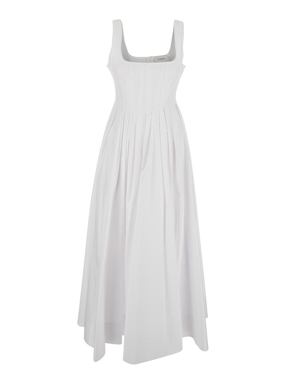Sportmax Dress 'SPXGIRO' White with Round Neck and Short Sleeves in Cotton for Women Size M / US 6-8 / IT 42-44 - 1 Thumbnail