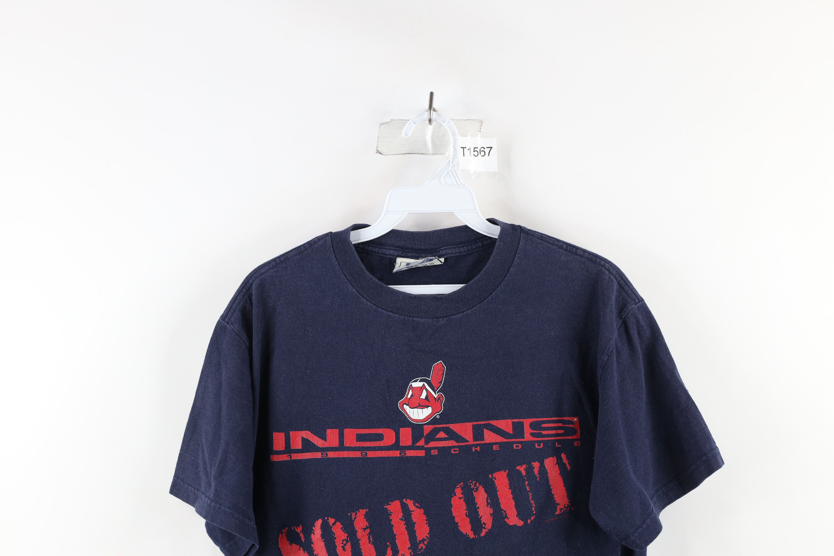 Vintage Vintage 90s Spell Out Chief Wahoo Cleveland Indians T-Shirt Size US S / EU 44-46 / 1 - 2 Thumbnail