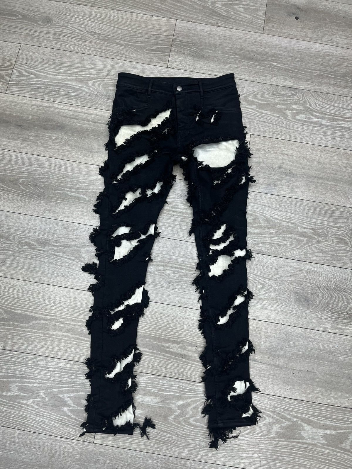 Rick Owens Rick Owen Tyrone Slashed Ripped Jeans Size US 30 / EU 46 - 1 Thumbnail