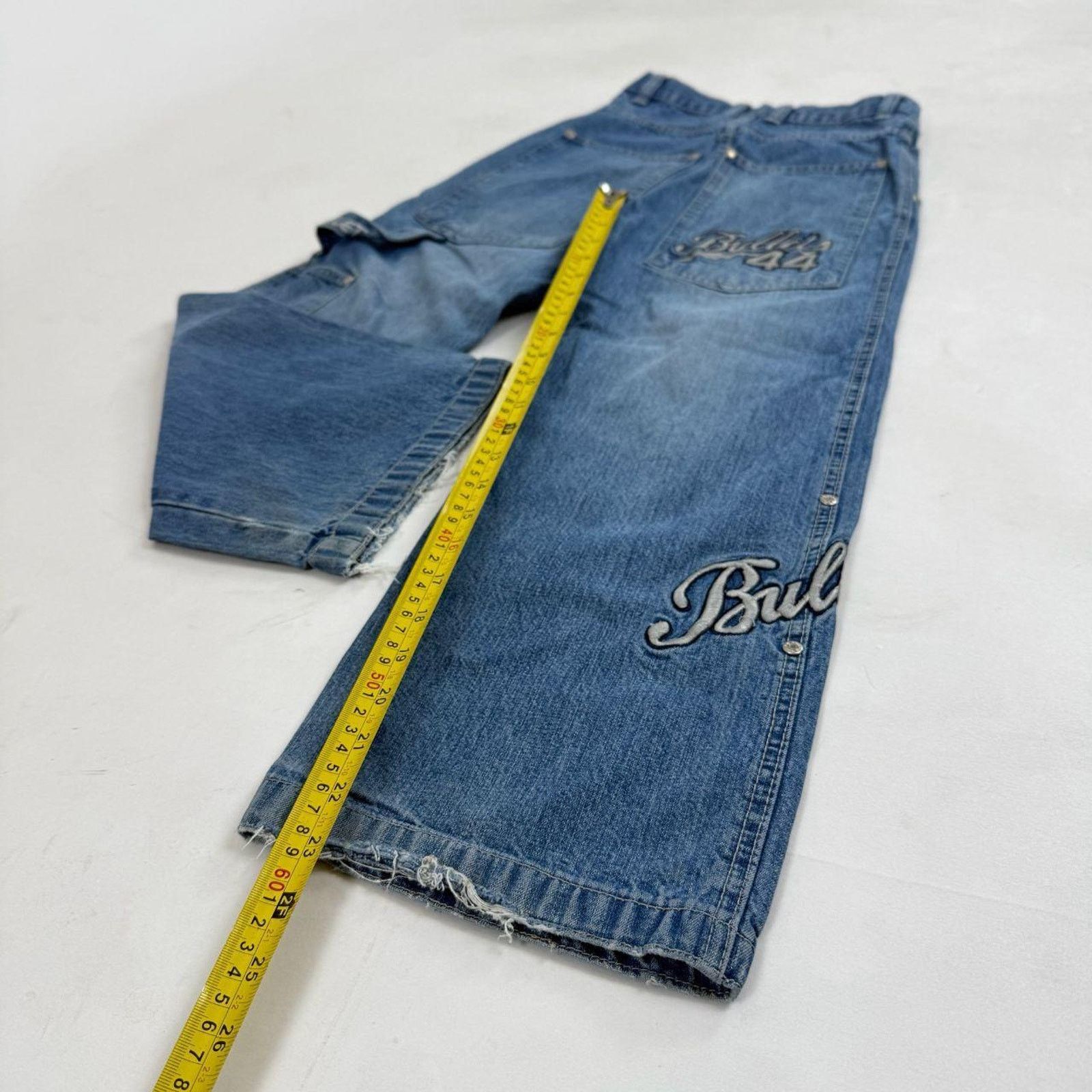 Ecko Unltd. × JNCO × Vintage Vintage y2k embroidered faded stonewash baggy wide leg jeans Size US 26 / EU 42 - 3 Thumbnail