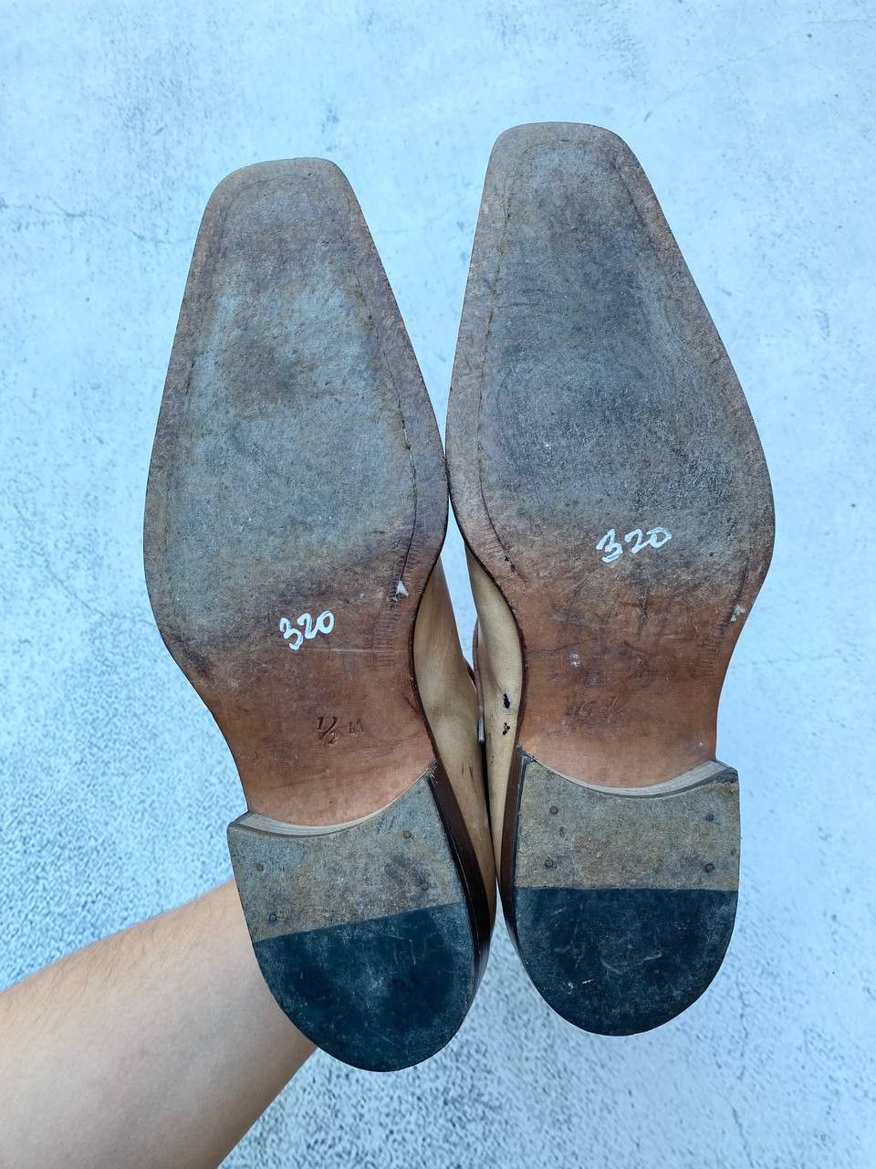If Six Was Nine Italian Vintage Guidi style Leather Faded Shoes Size US 8 / EU 41 - 17 Thumbnail