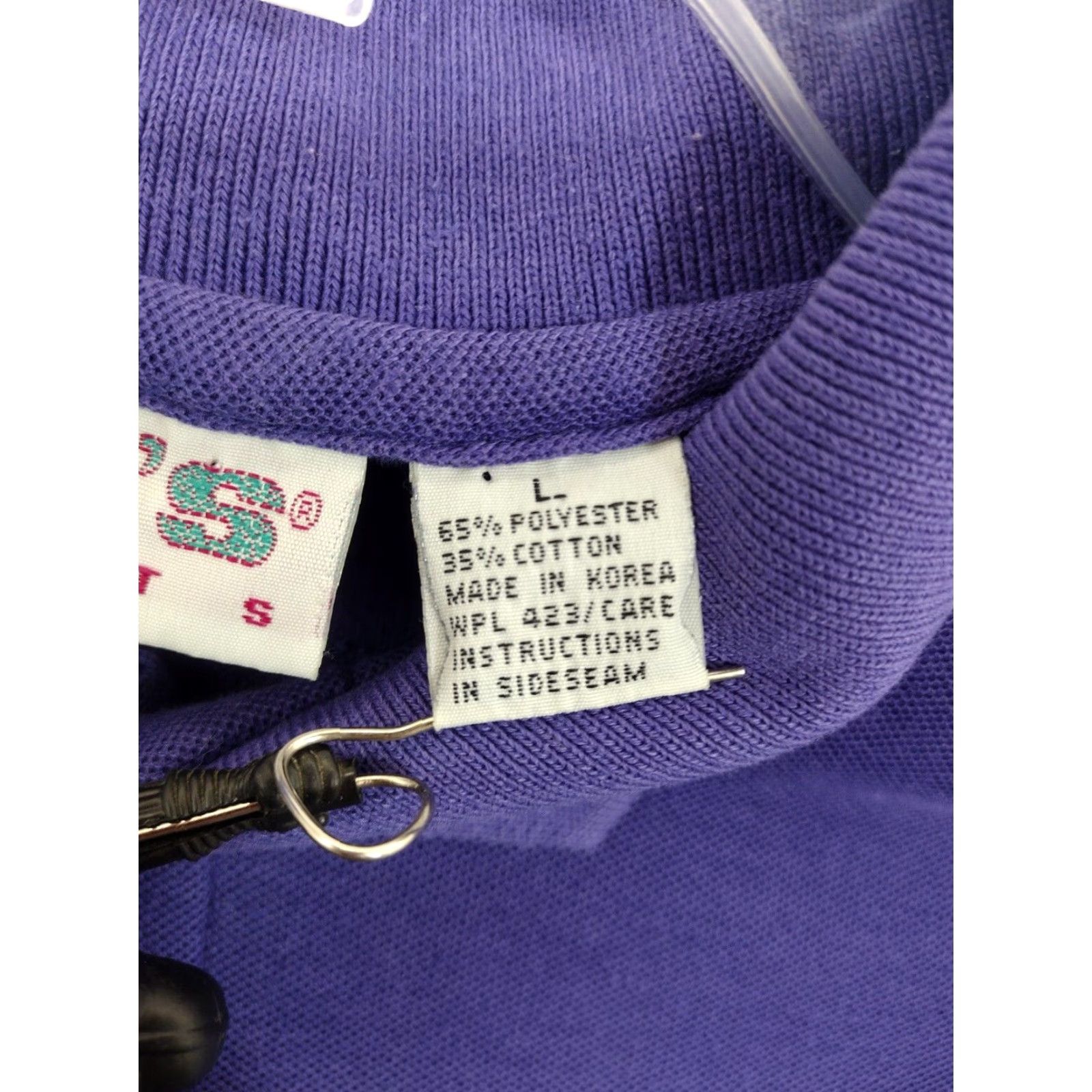 Levi's VINTAGE Levi's Polo Shirt Mens L Purple 90s Short Sleeve Cotton Polyester Canvas Polo Mens Size US L / EU 52-54 / 3 - 4 Thumbnail