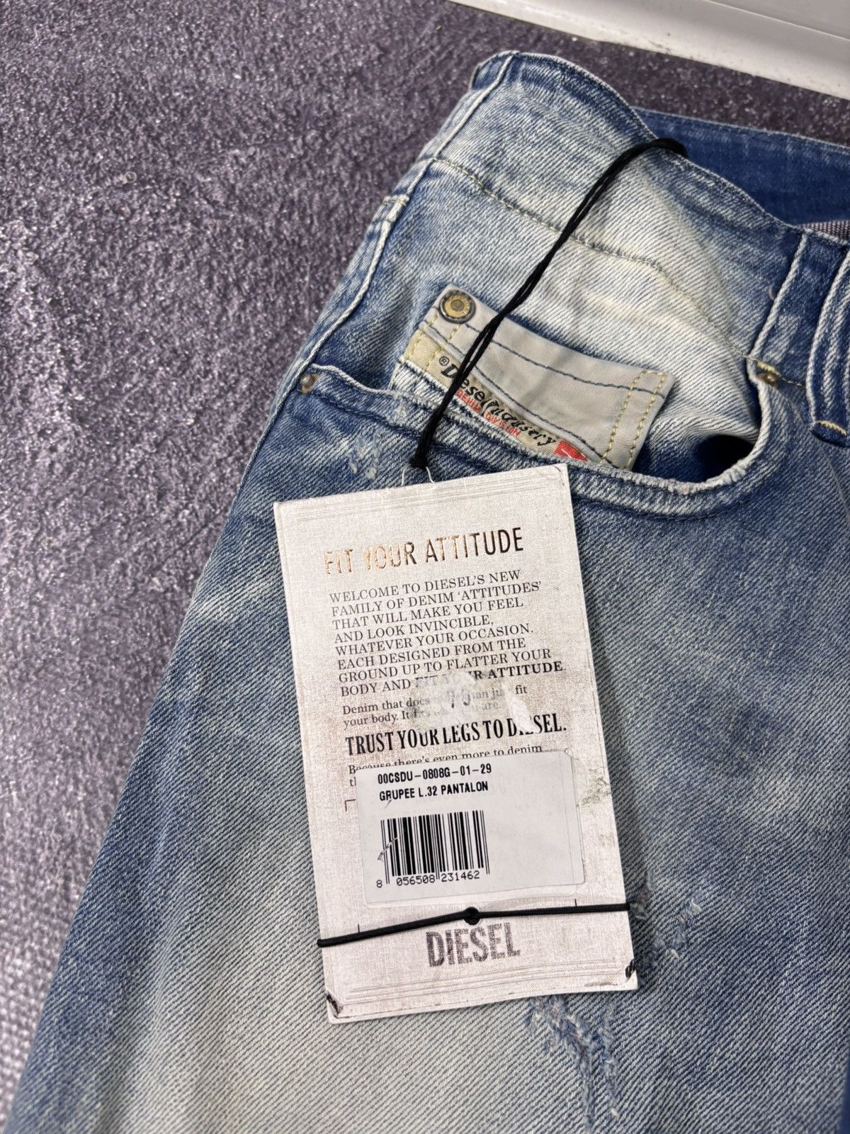 Diesel Diesel Grupee NWT Women’s Super Slim Skinny Blue Denim Jeans Size 29" - 7 Thumbnail