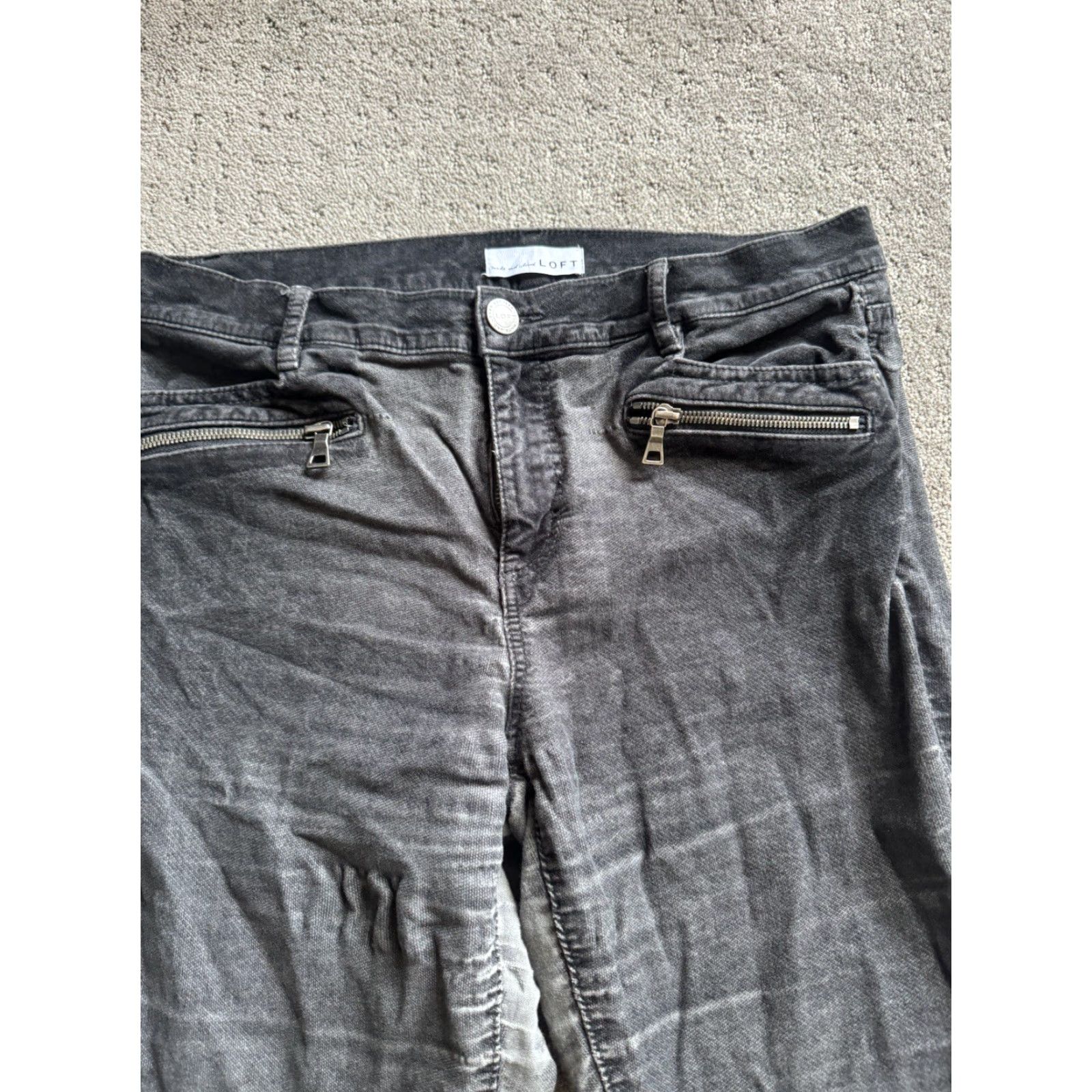 Loft Loft Jeans Sz 30/10 Womens Black Denim Pants Modern Skinny Ankle Size 30" / US 8 / IT 44 - 2 Thumbnail