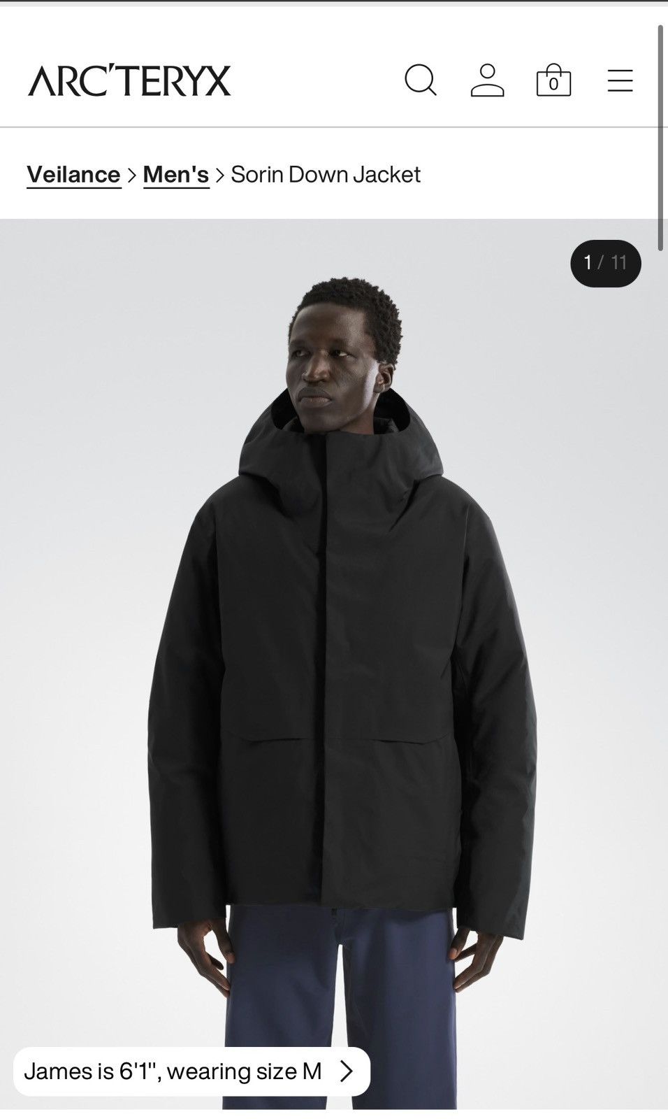 Arc'teryx ARCTERYX VEILANCE SORIN DOWN JACKET MEN'S M Size US M / EU 48-50 / 2 - 6 Thumbnail