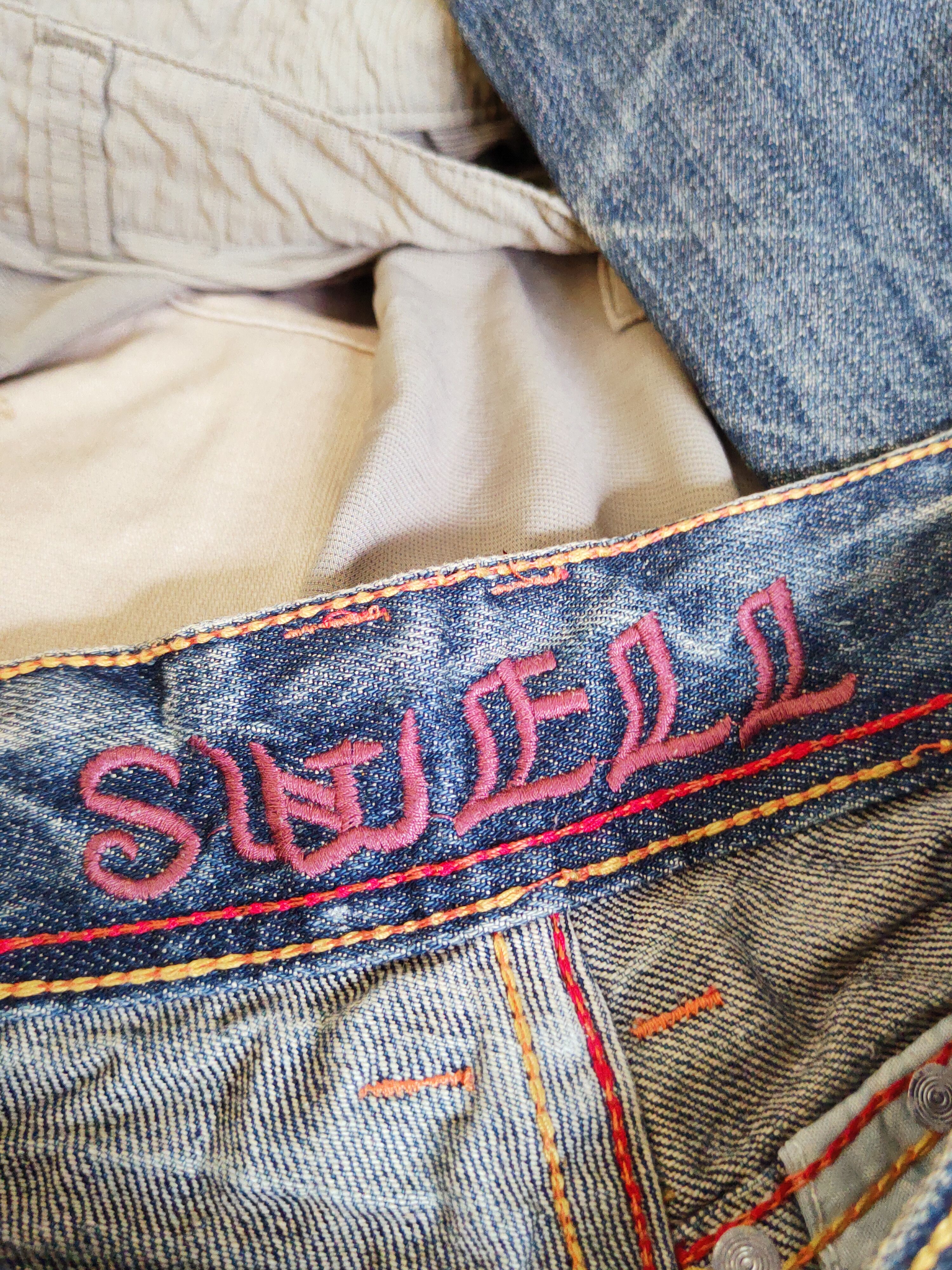 Japanese Brand Swell Dark Blue Distressed Ripped Jeans #W339 Size 28" / US 6 / IT 42 - 16 Thumbnail