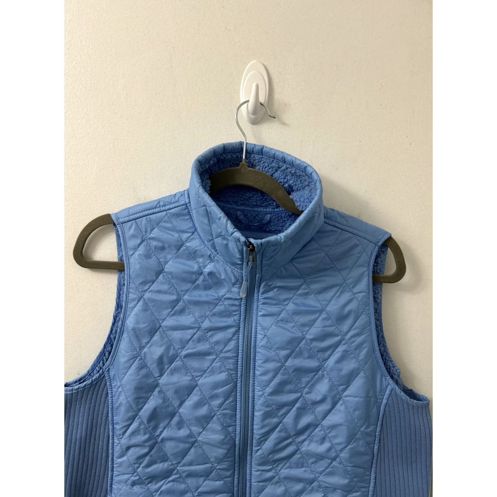 Vintage VINTAGE LL Bean Quilted Vest Womens M Blue Full Zip Fleece Lined YKK Jacket 291762 Size M / US 6-8 / IT 42-44 - 2 Thumbnail