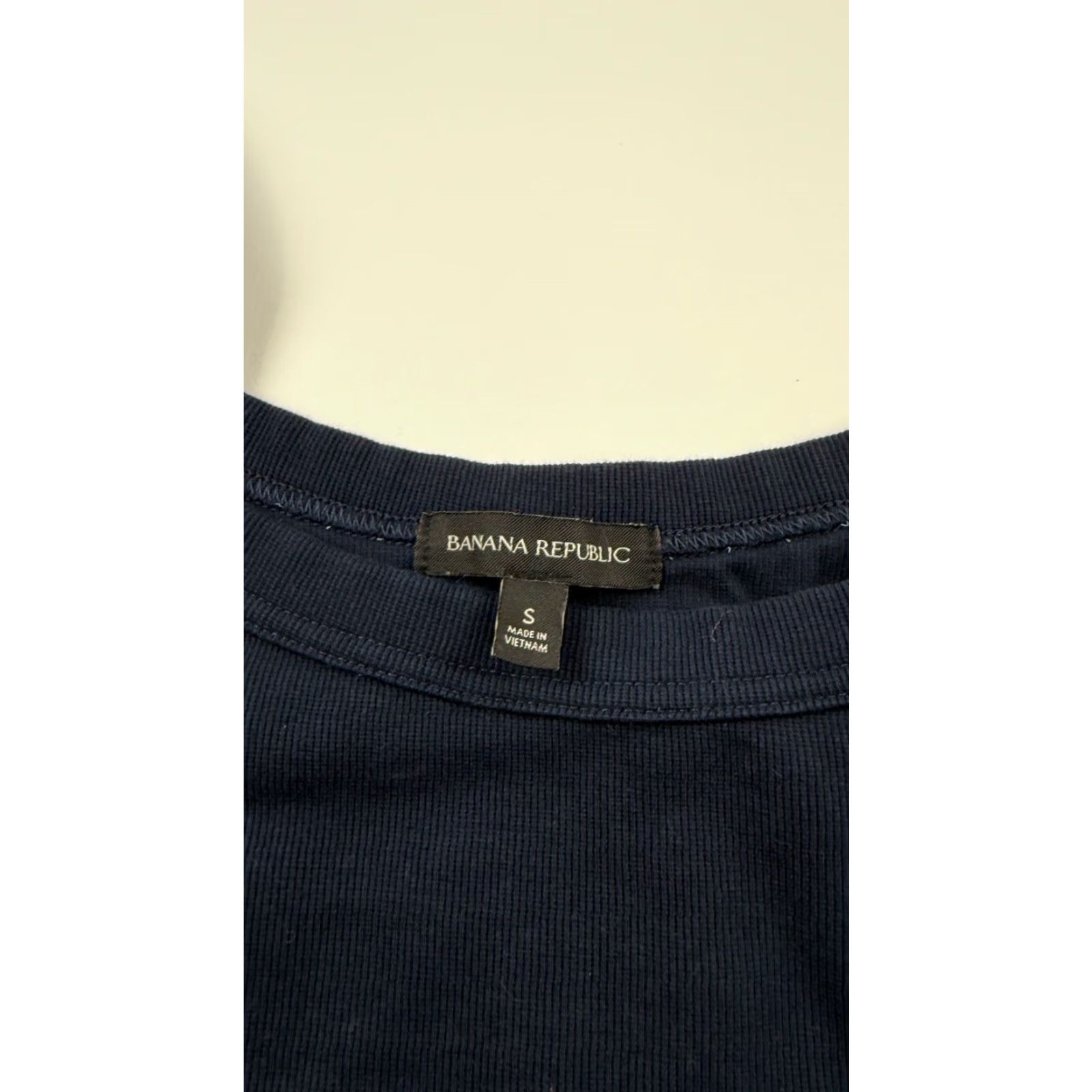 Banana Republic Banana Republic Women's Small Blue Ribbed Tank Dress Sleeveless Square Neck Pullover Casual Summer Outdoor Size S / US 4 / IT 40 - 3 Thumbnail