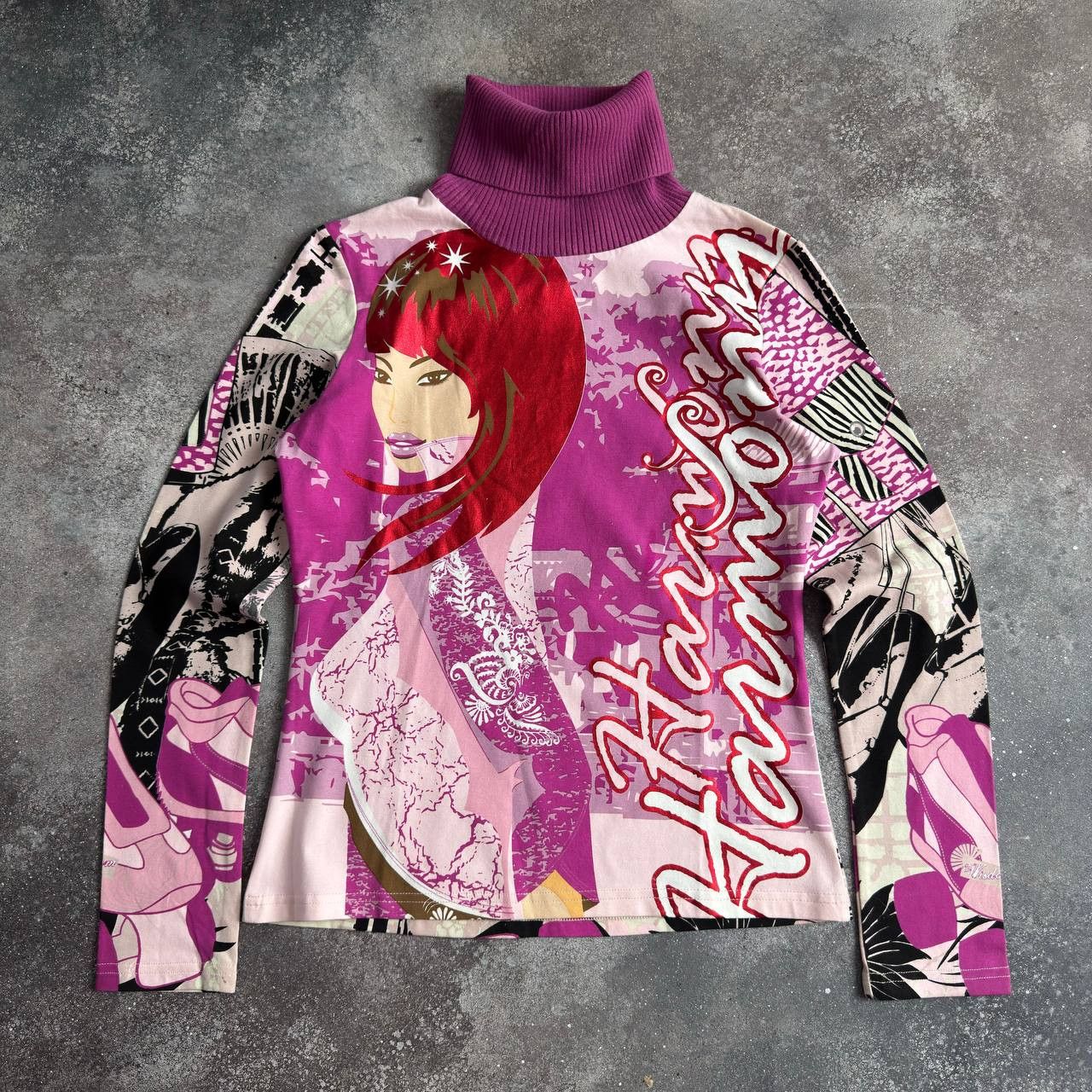 Custo Barcelona Custo Barcelona Y2K Vintage Lady Printed Long Sleeve Top Size M / US 6-8 / IT 42-44 - 1 Thumbnail