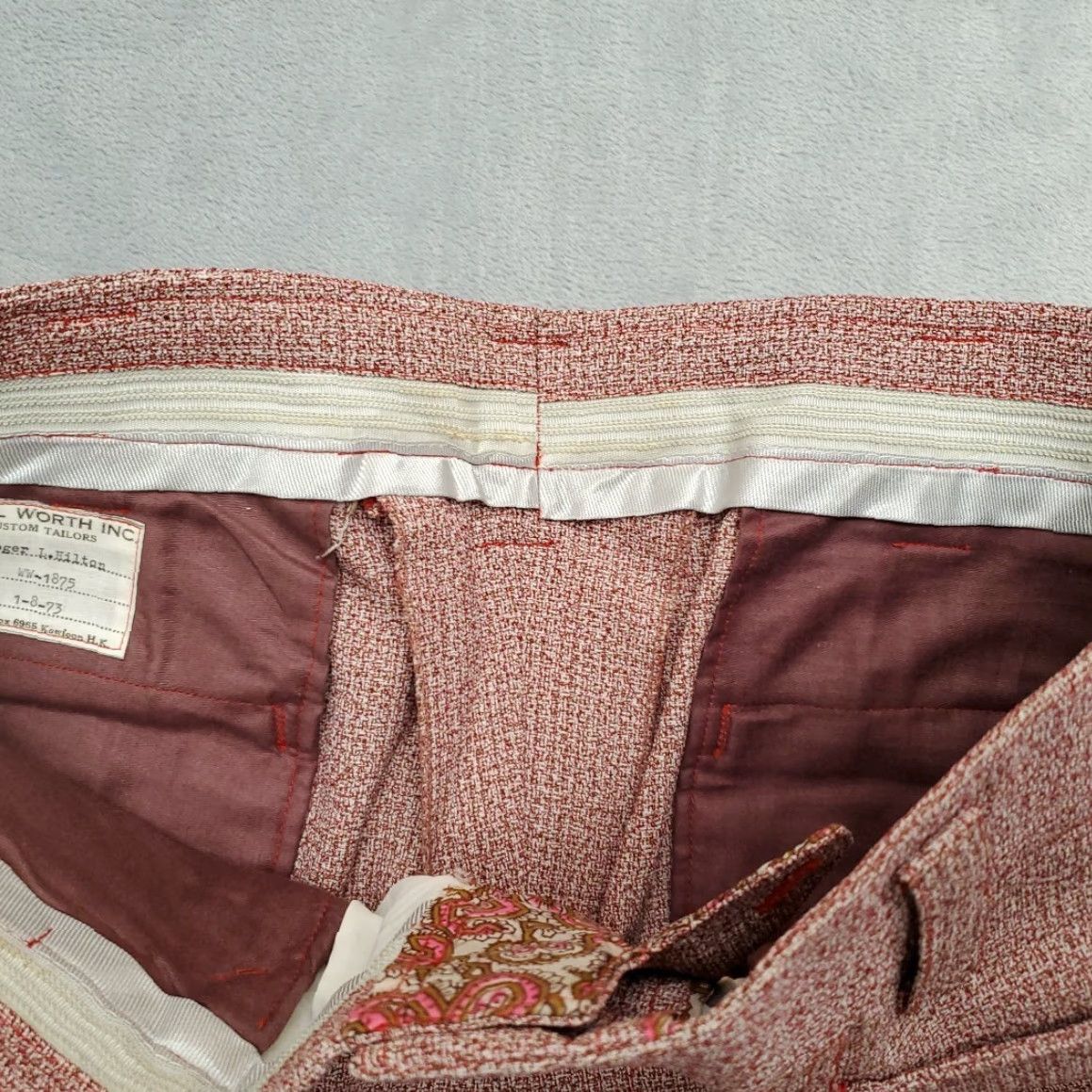 Vintage VINTAGE Well Worth Pants Mens 34x30 Red Western Sport Suit Slacks 70s Mod Trousers Size 34R - 5 Thumbnail