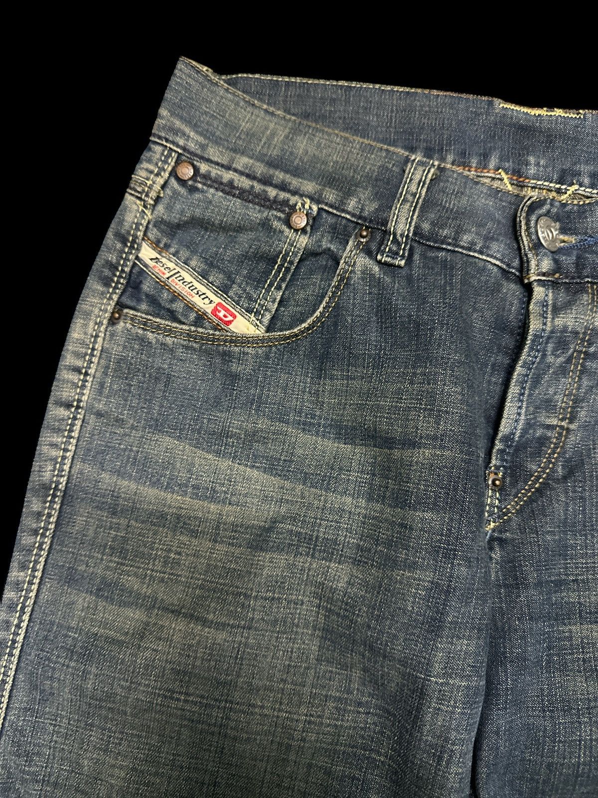 Japanese Brand Diesel Bootcut 💥 BootCut Bluewash Buckleback 💥❗️ Size US 28 / EU 44 - 5 Thumbnail