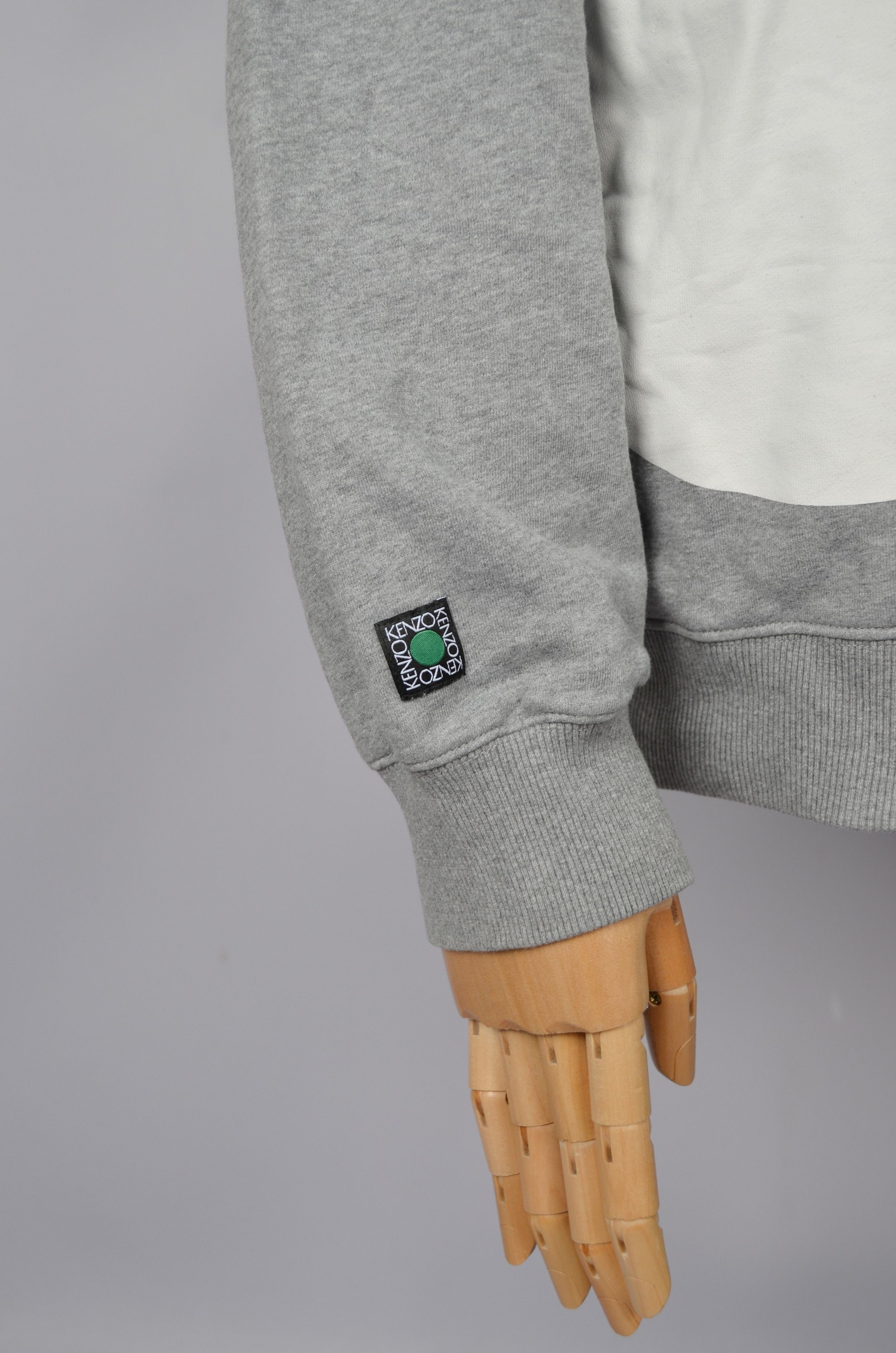 Designer × Kenzo KENZO Color Block Hoodie Dove Grey Logo Sweatshirt Designer Size US L / EU 52-54 / 3 - 12 Thumbnail