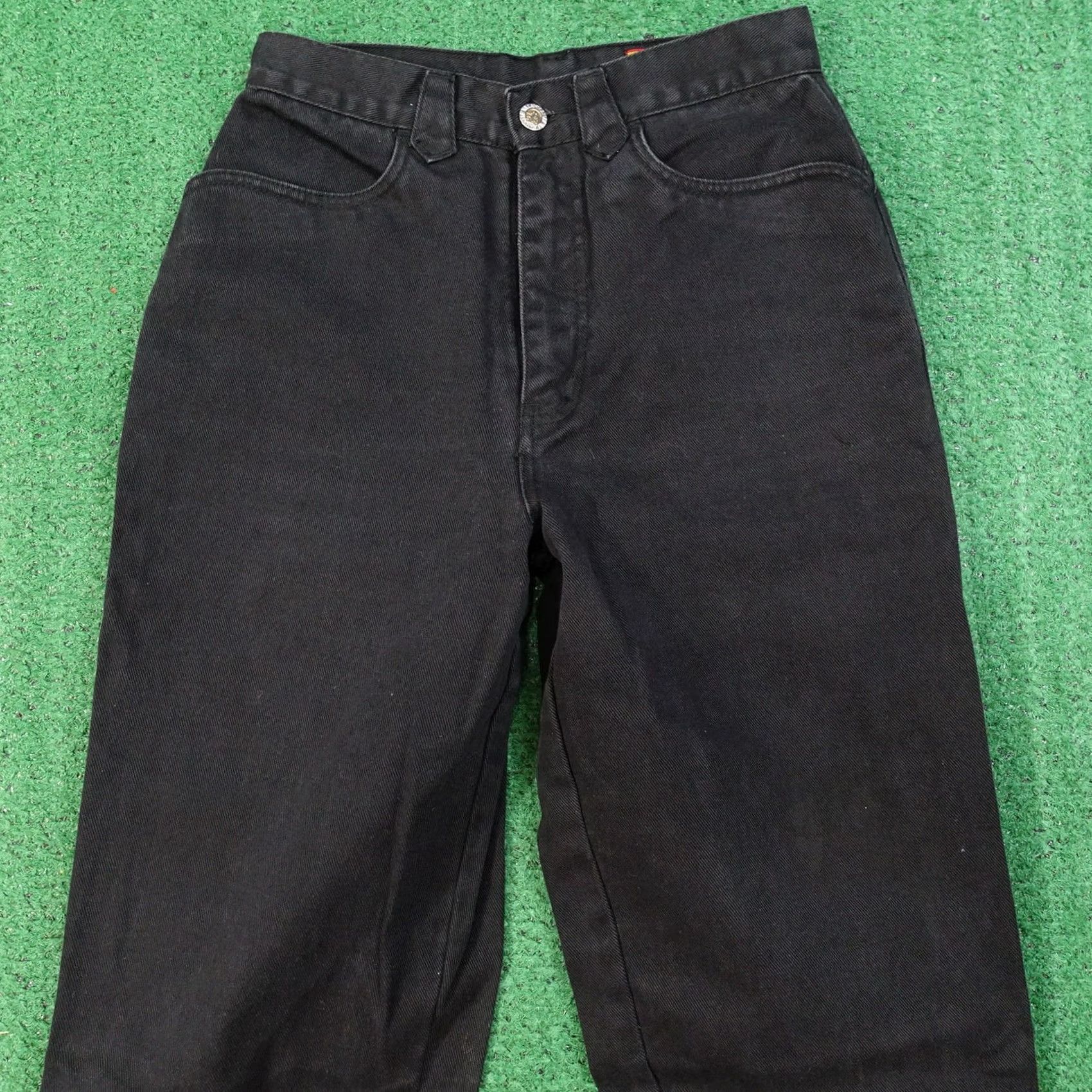 Denime VINTAGE LAWMAN WESTERN BLACK DENIM JEANS WOMENS SZ 7 (26X35) READ Size 28" / US 6 / IT 42 - 2 Thumbnail