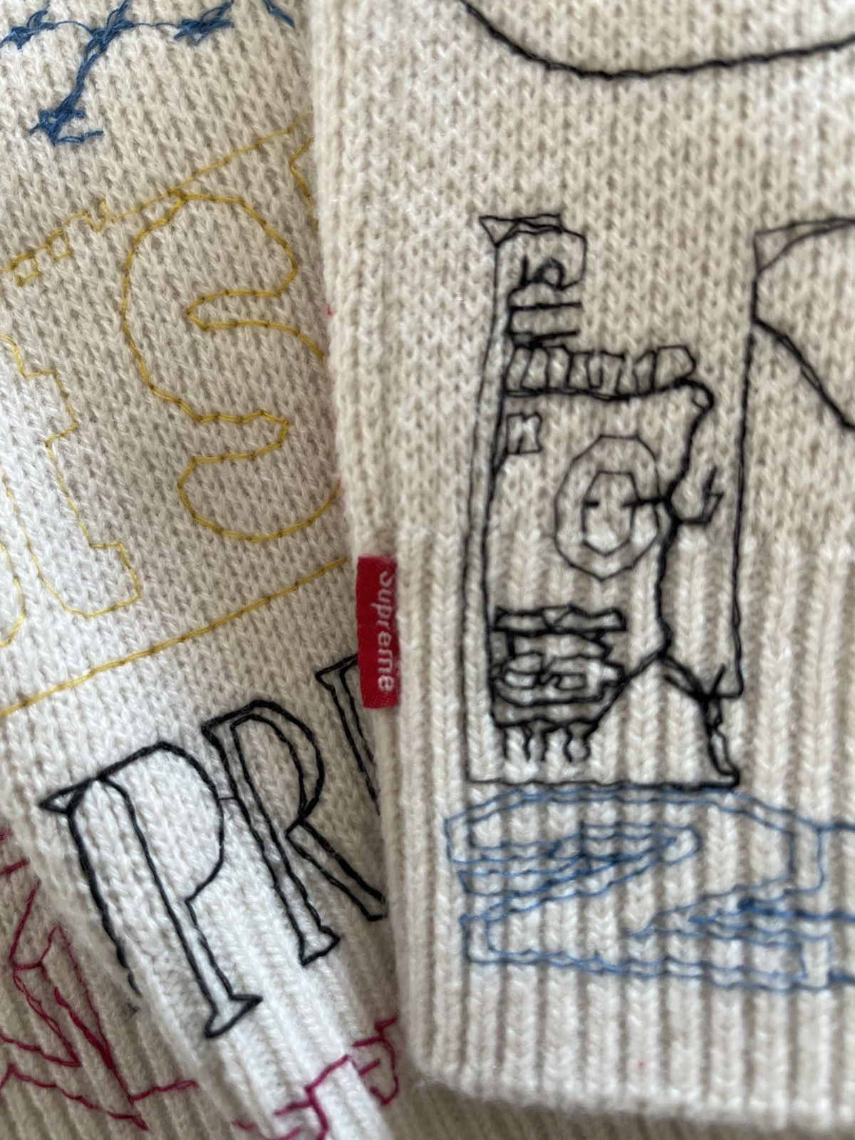 Supreme Supreme Collage Embroidered Sweater Size US S / EU 44-46 / 1 - 6 Thumbnail