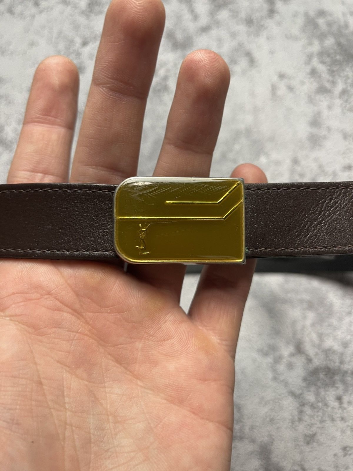 Yves Saint Laurent Leather Belt 106 cm