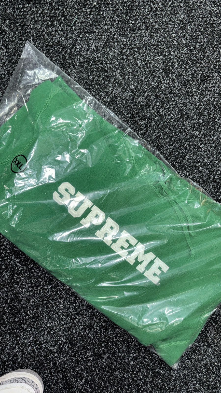 image of Supreme Collegiate Hooded Sweatshirt in Green, Men's (Size 2XL)