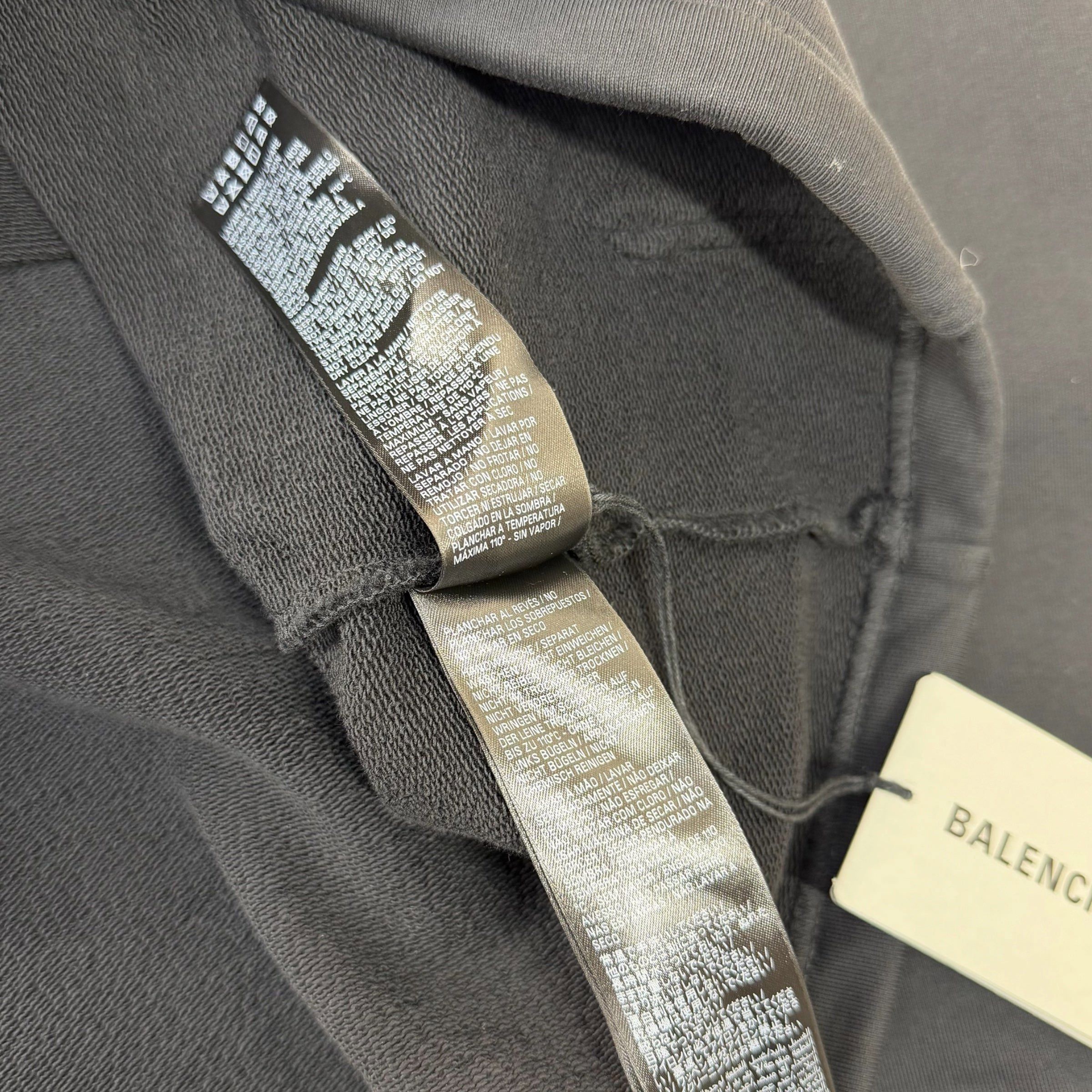 Balenciaga Balenciaga Paris Strass Cropped Hoodie 1 (L) Size US L / EU 52-54 / 3 - 8 Thumbnail