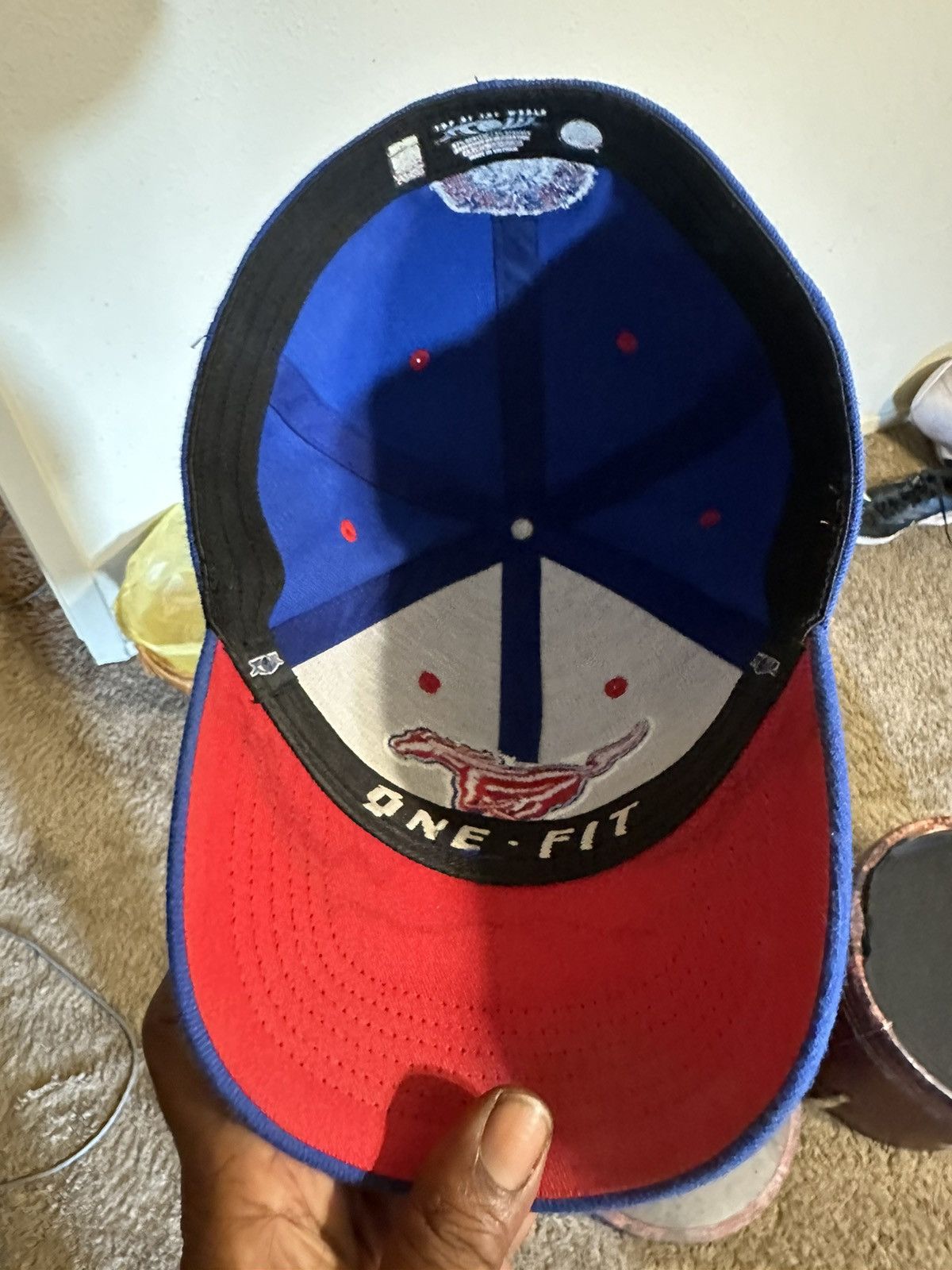 NCAA × Vintage Vintage NCAA SMU Mustangs fitted one size hat 00s Size ONE SIZE - 7 Thumbnail