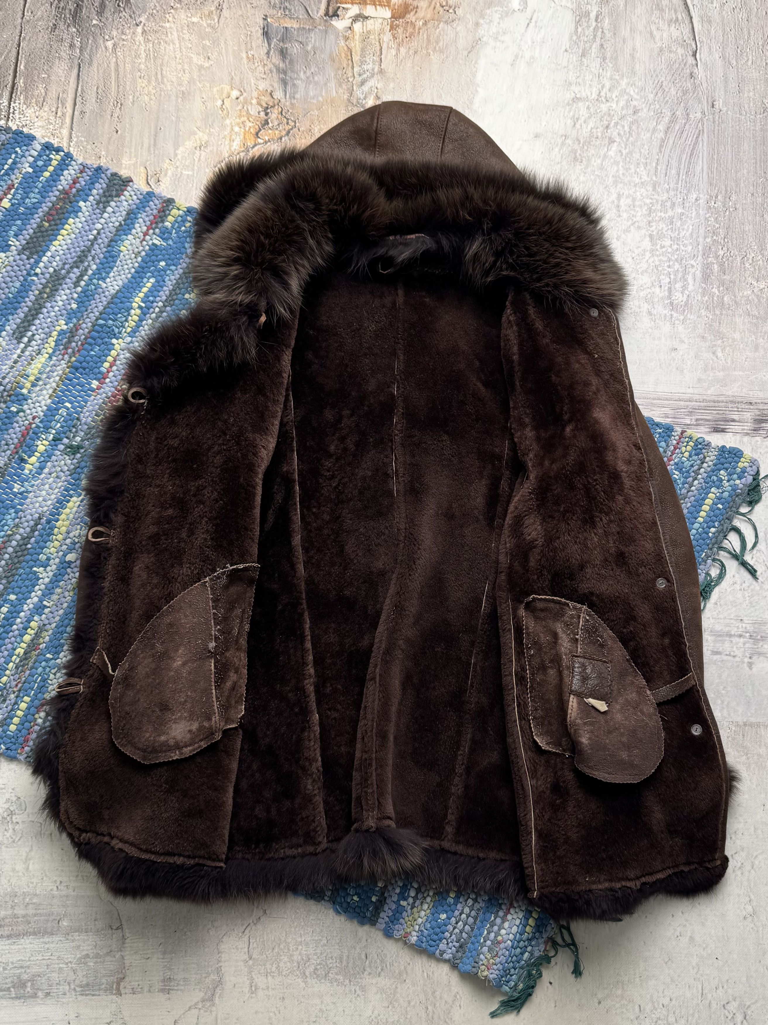 Vintage Vintage Real Sheepskin Jacket With Hood D15 Size XL / US 12-14 / IT 48-50 - 7 Thumbnail