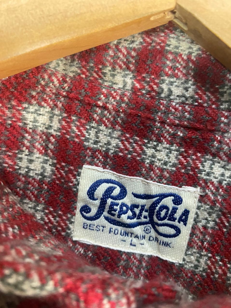 Flannel × Pepsi Vintage pepsi cola button up flannel shirt Size US L / EU 52-54 / 3 - 4 Thumbnail